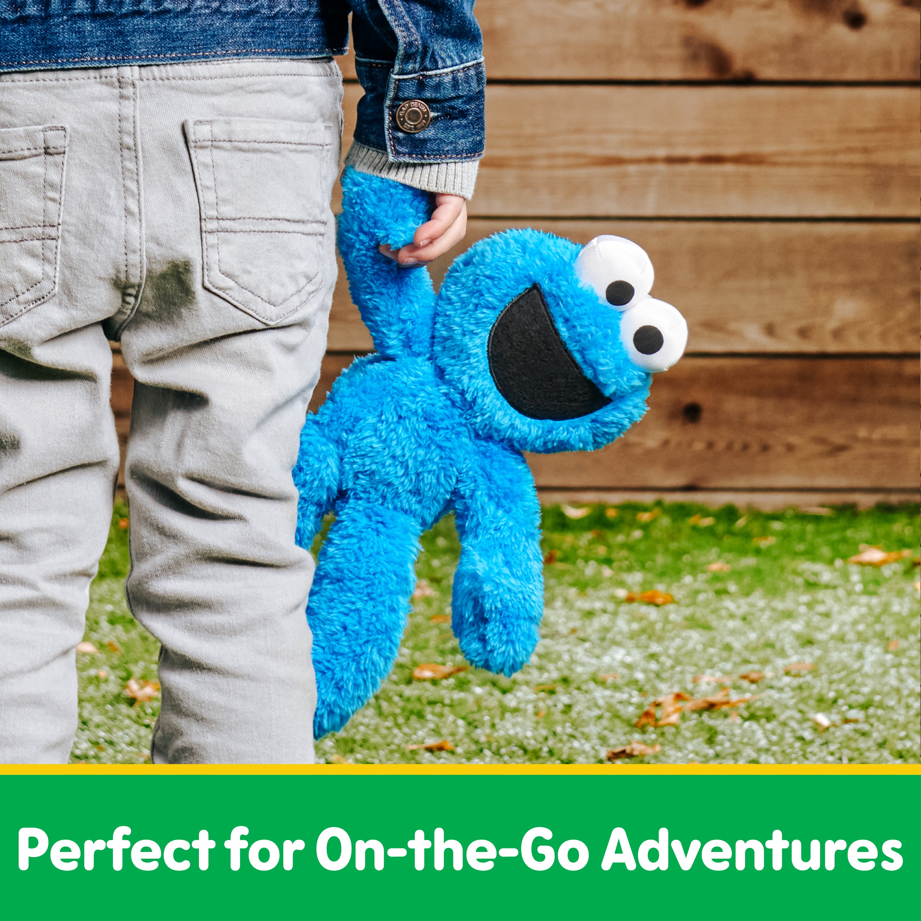 GUND Sesame Street Official Cookie Monster Take Along Buddy Plush, Premium Plush Toy for Ages 1 & Up, Blue, 13”