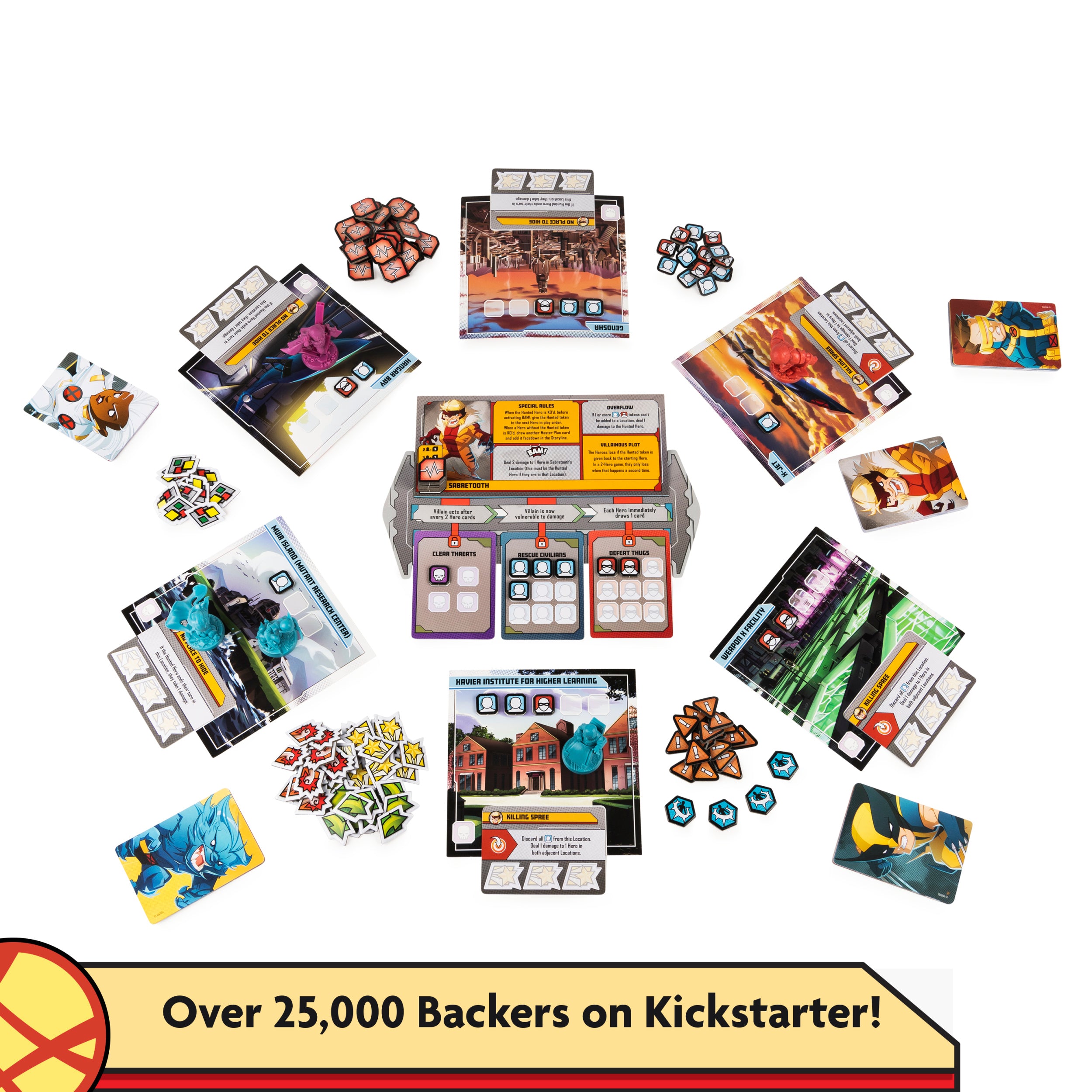 Spin Master Games, Marvel United: X-Men, Strategy Board Game, Includes Collectible Figurines, for Fans of Marvel Rivals & Action Movie Toys, 1-5 Players, for Adults & Teens Ages 14 & Up