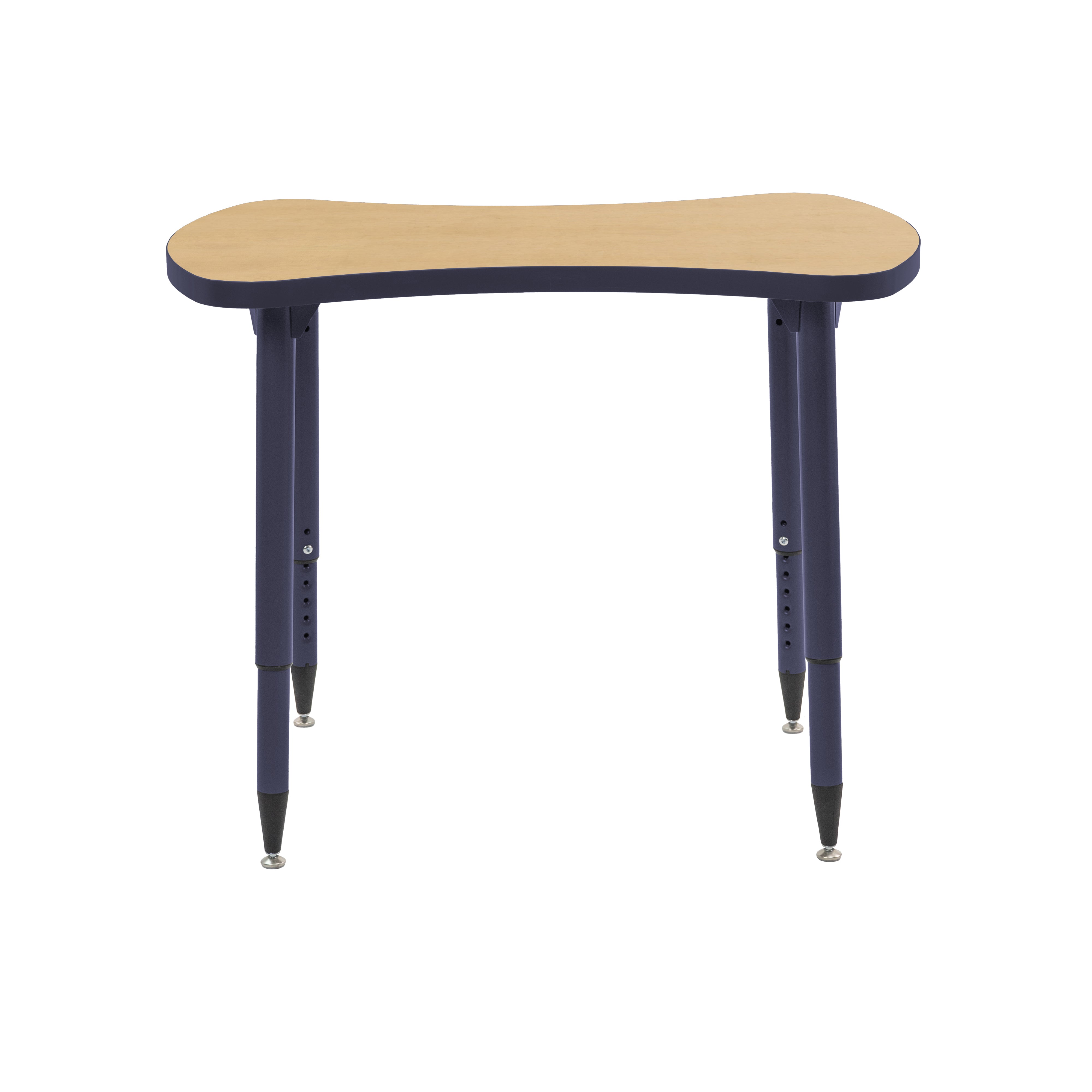 Adapte 25" x 37" Bowtie Thermofused Activity Table with Adjustable Tapered Legs - Maple/Navy