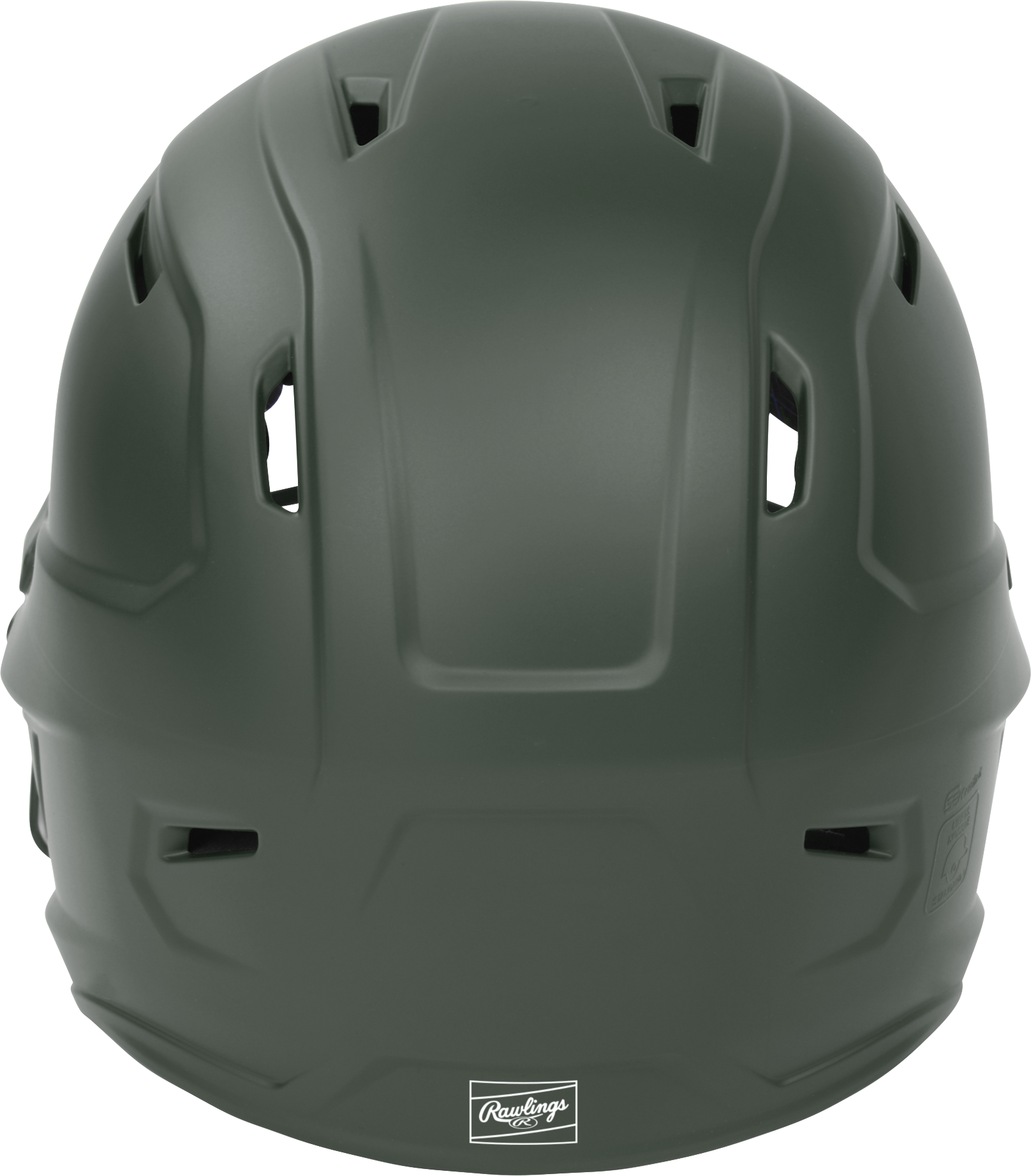 Rawlings Mach Hi-Viz Senior Matte Batting Helmet With Hi-Viz Face Guard - Dark Green