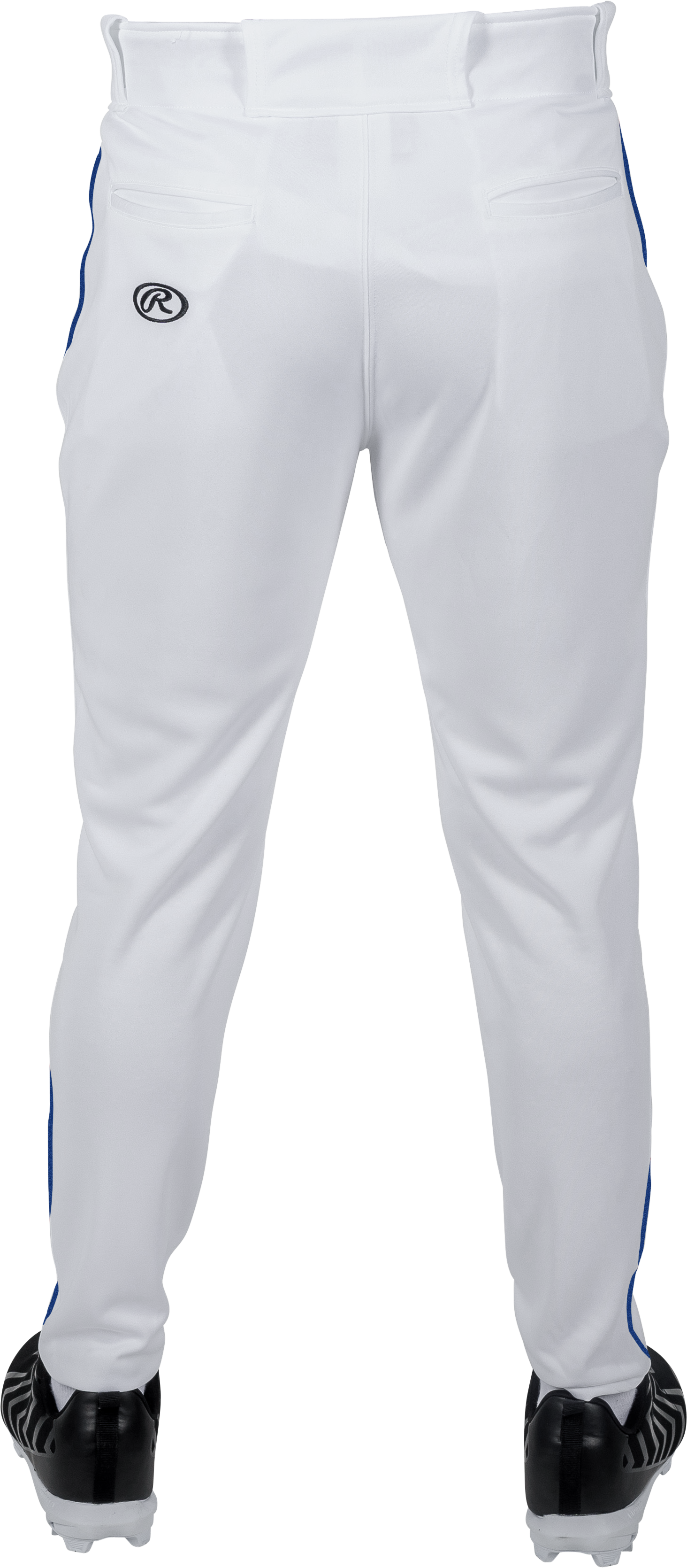 Rawlings Adult Plated Piped Pro Taper Fit Pant - Small - White/Royal