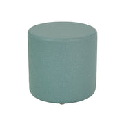 Pro Series Upholstered Round Ottoman 18" Height - Sky Blue Crosshatch