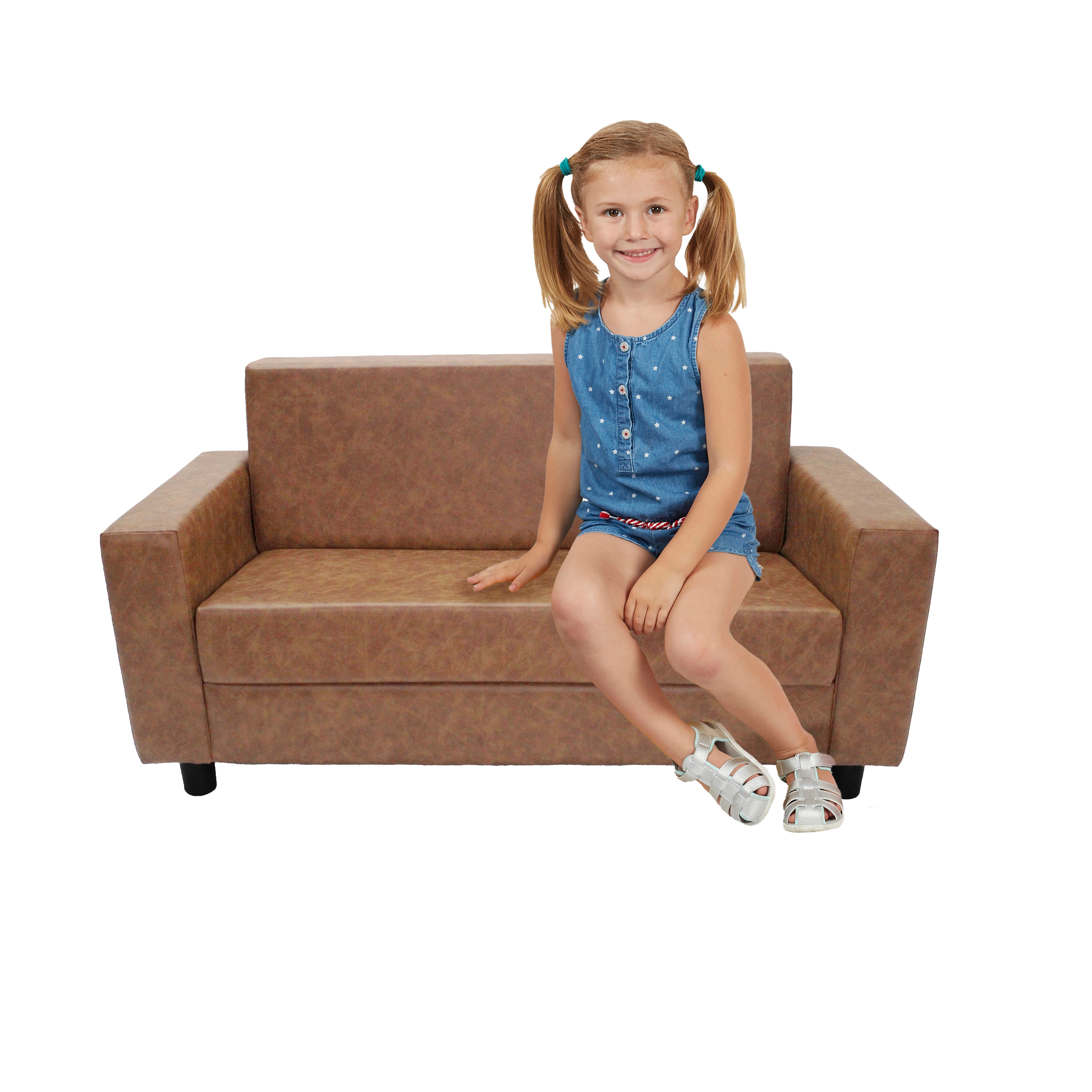 Rustic Inspired Playtime Classic Sofa - Hazelnut