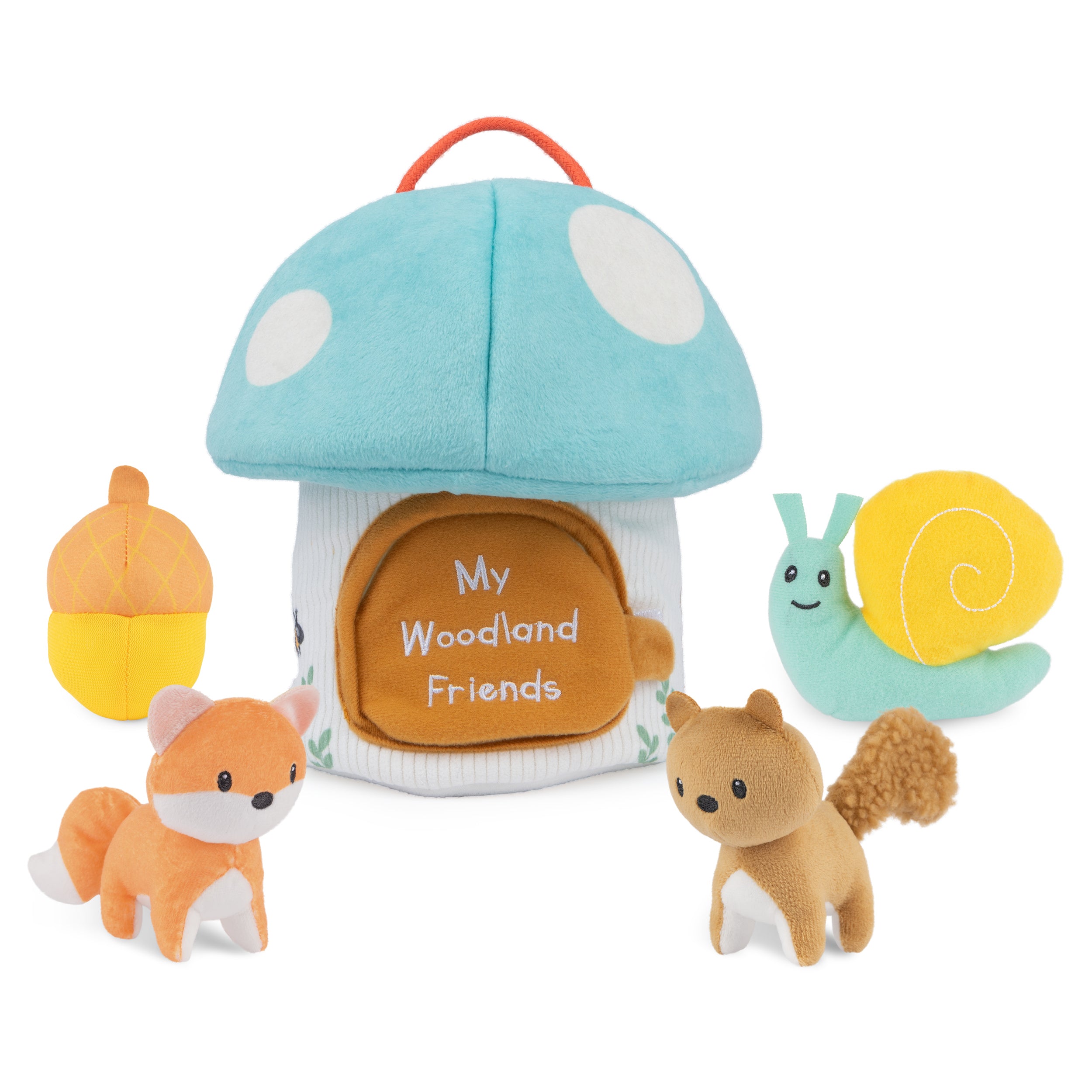 Baby GUND Play Soft My Woodland Friends 5-Piece Plush Playset with Rattle, Squeaker & Crinkle Plush Toys, Sensory Toy for Babies & Newborns, 7.5”