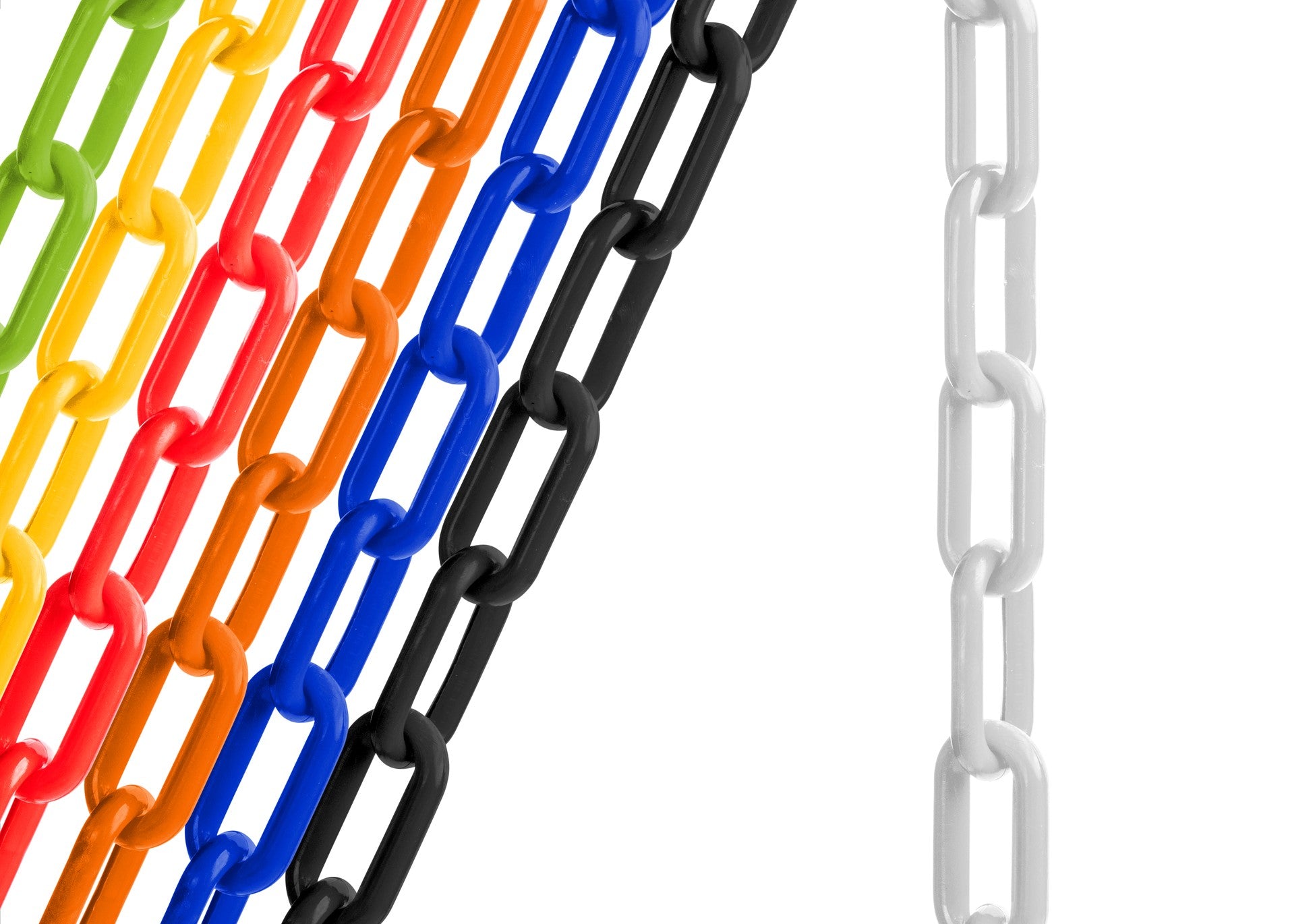 2" Plastic Chain ‐ White ‐ 50ft box