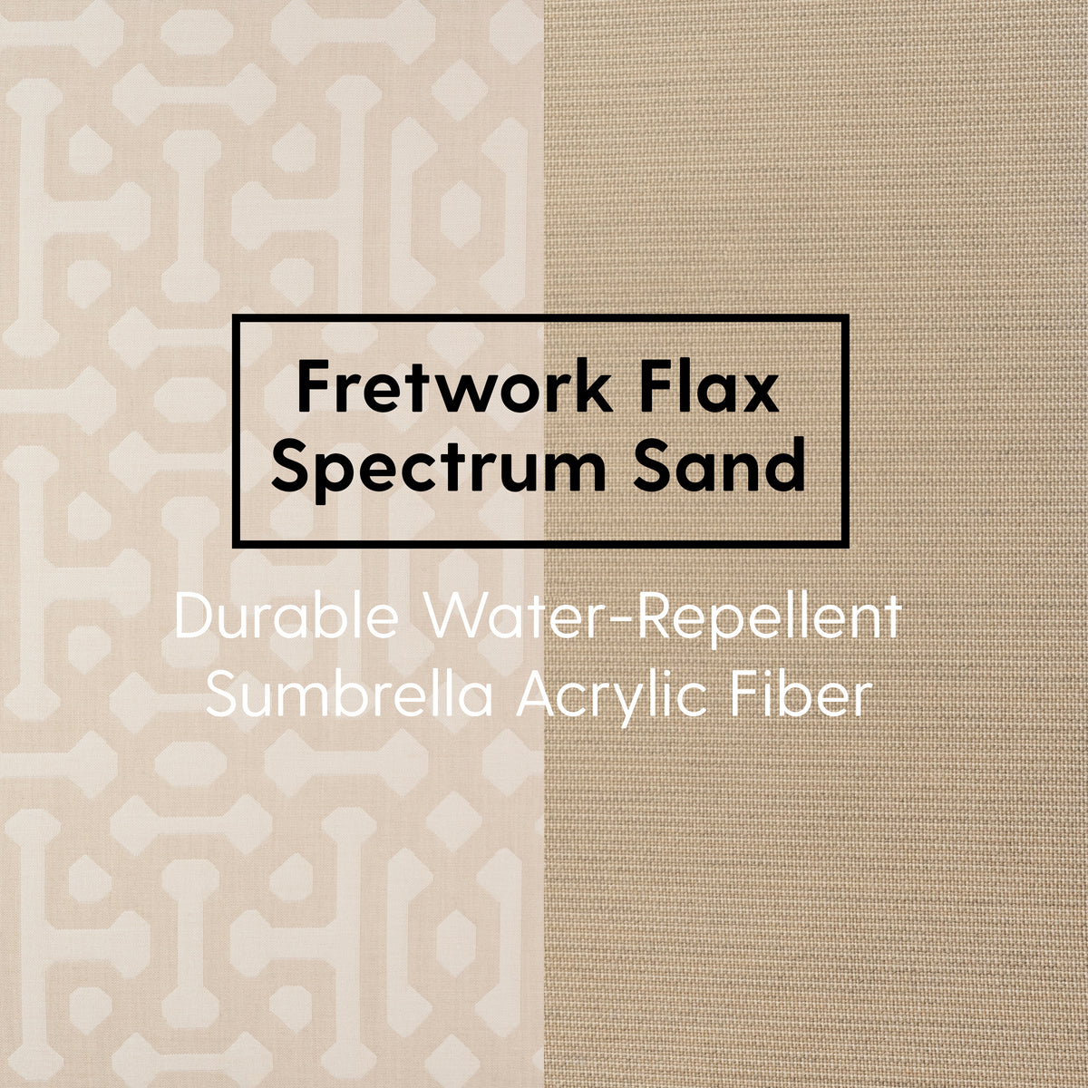 Outdoor Armless Chair with Sunbrella - Fretwork Flax/Spectrum Sand