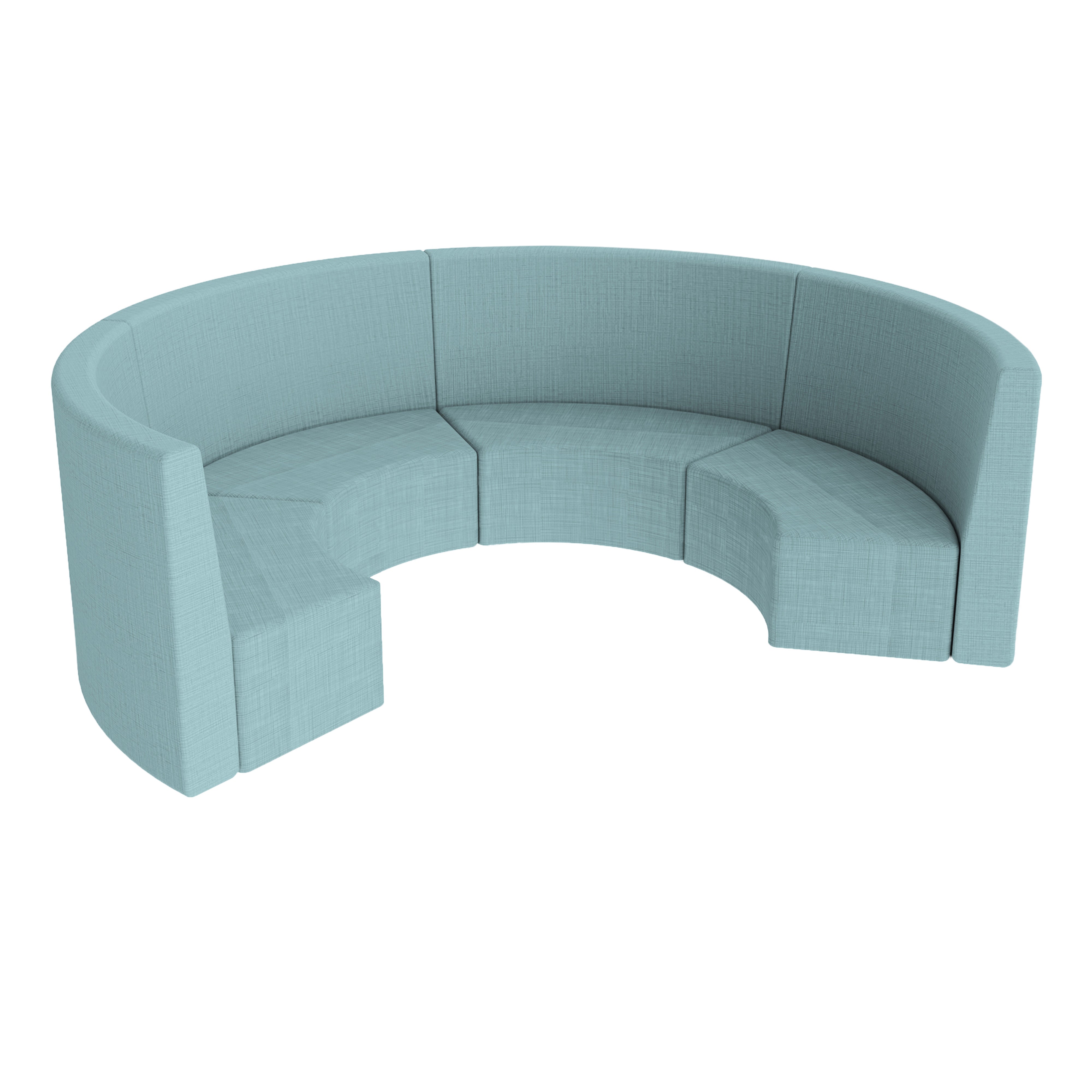 Pro Series Tallback S Curve Chairs 12" Seat Height, 4-Piece Set - Sky Blue Crosshatch