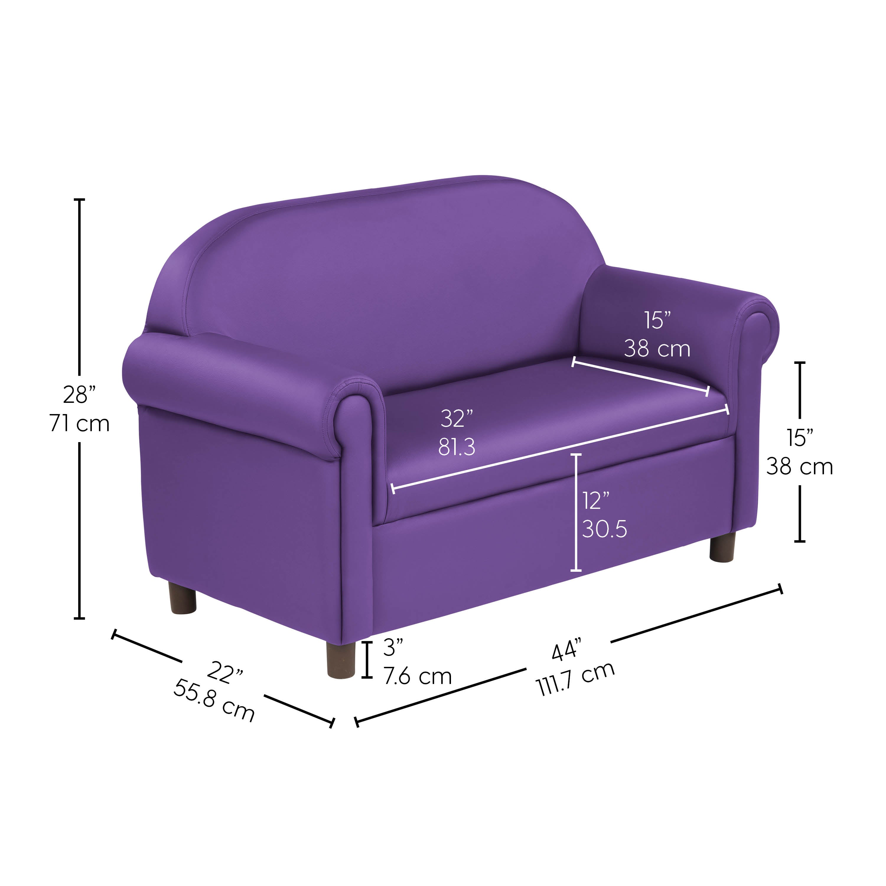Little Lux Youth Sofa - Purple