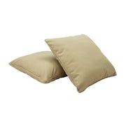 Presidio 18"x 18" Square Indoor/Outdoor Pillow with Piping, 2-Piece - Beige Sand