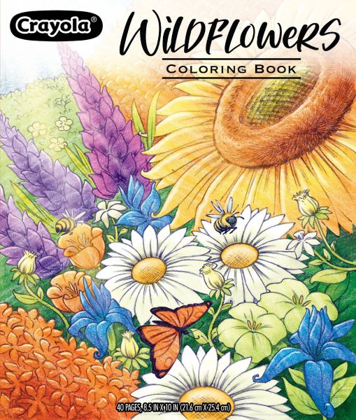 Crayola Wildflower Coloring Book, 40 Premium Adult Coloring Pages, Gift