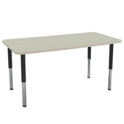 30" x 60" Rectangle La Madera Activity Table with Adjustable Super Legs - Asian Sand/Black