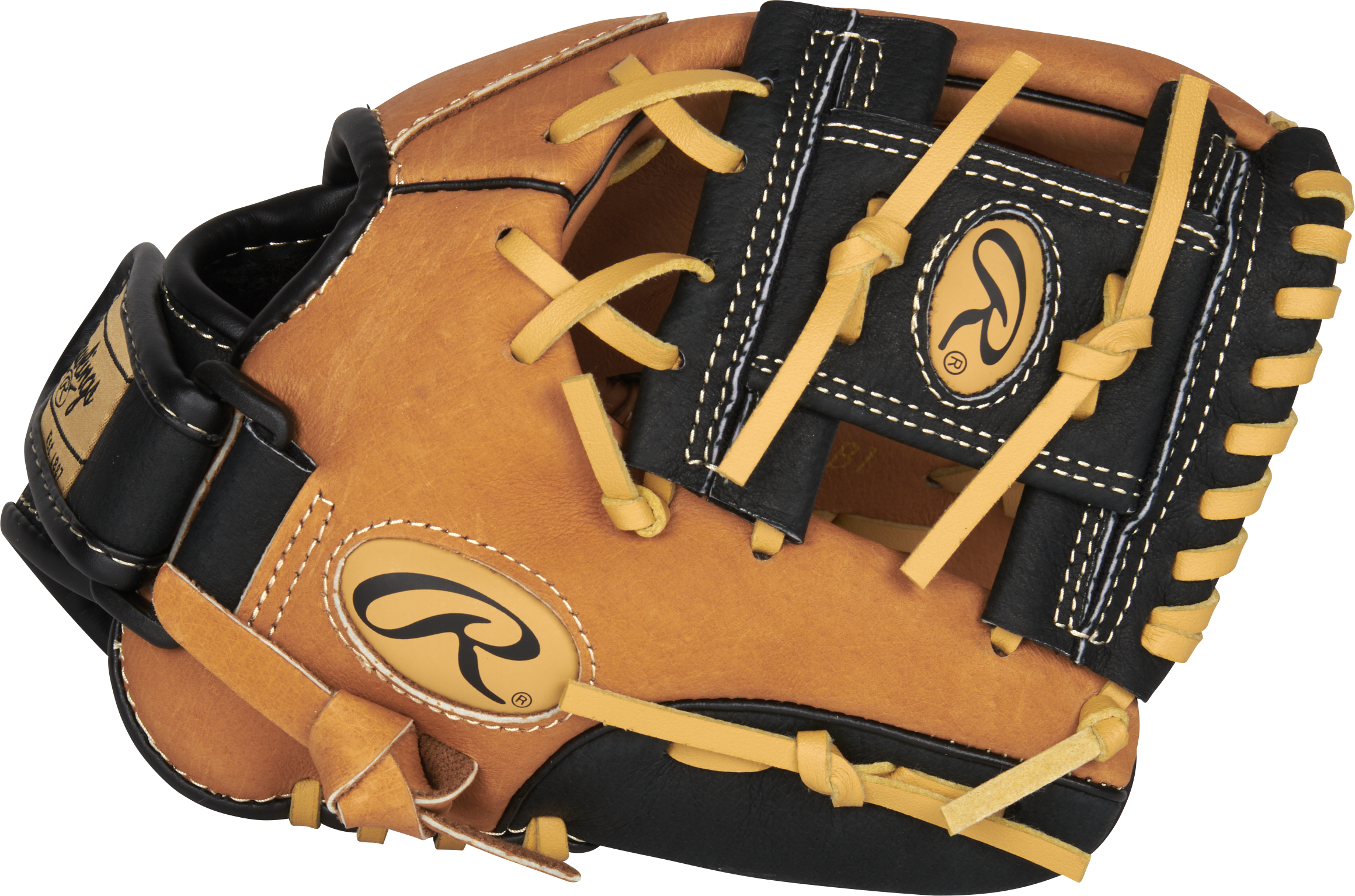 Rawlings Sure Catch Series Youth Baseball Glove 10-Inch Baseball Glove - Right Hand Thrower - Tan/Black