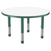 36" Round Dry-Erase Activity Table with Adjustable Chunky Legs - Whiteboard/Green