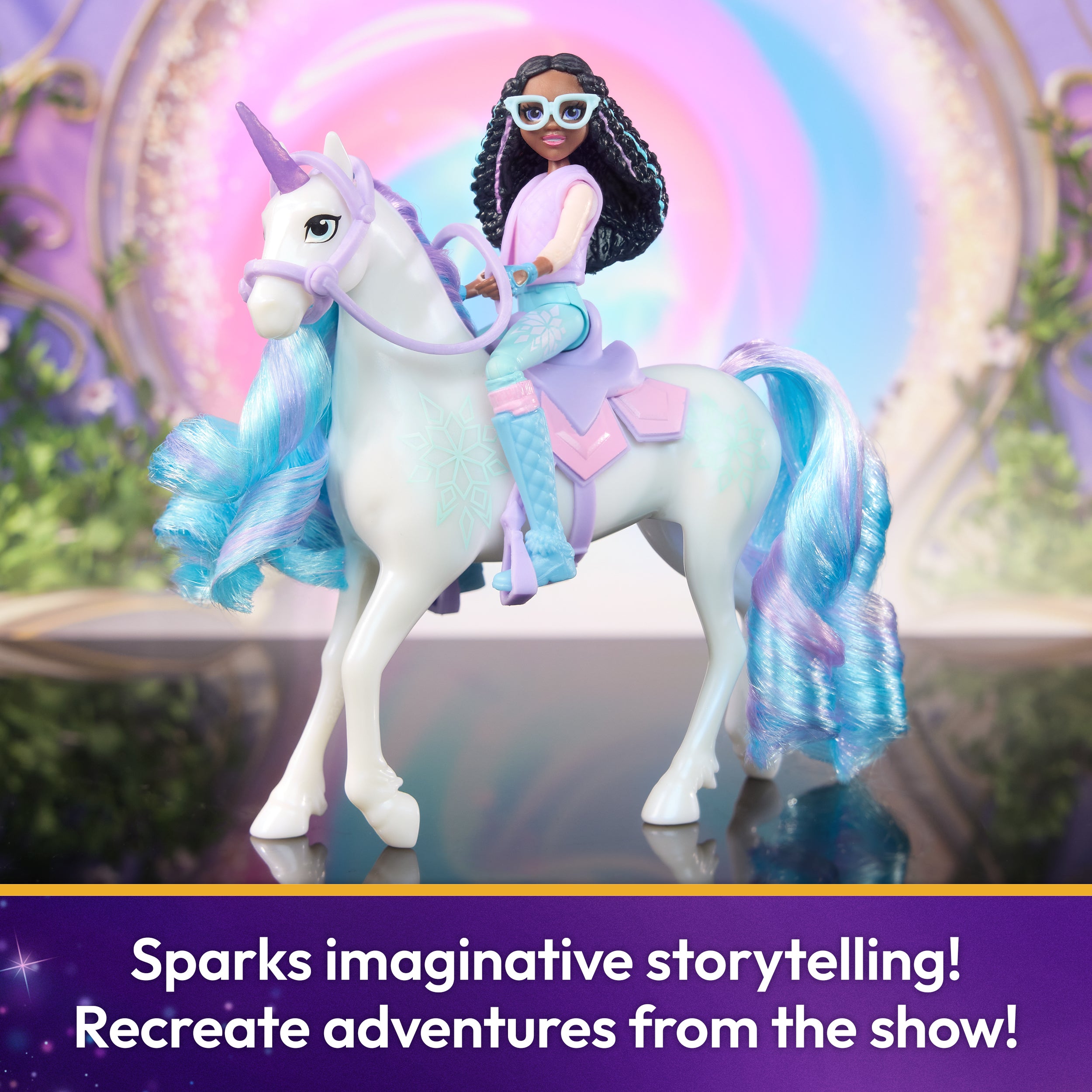 Unicorn Academy, Layla & Glacier with 2 Accessories & Hair Tool, Dolls & Unicorn Toys for Girls Ages 4 and up