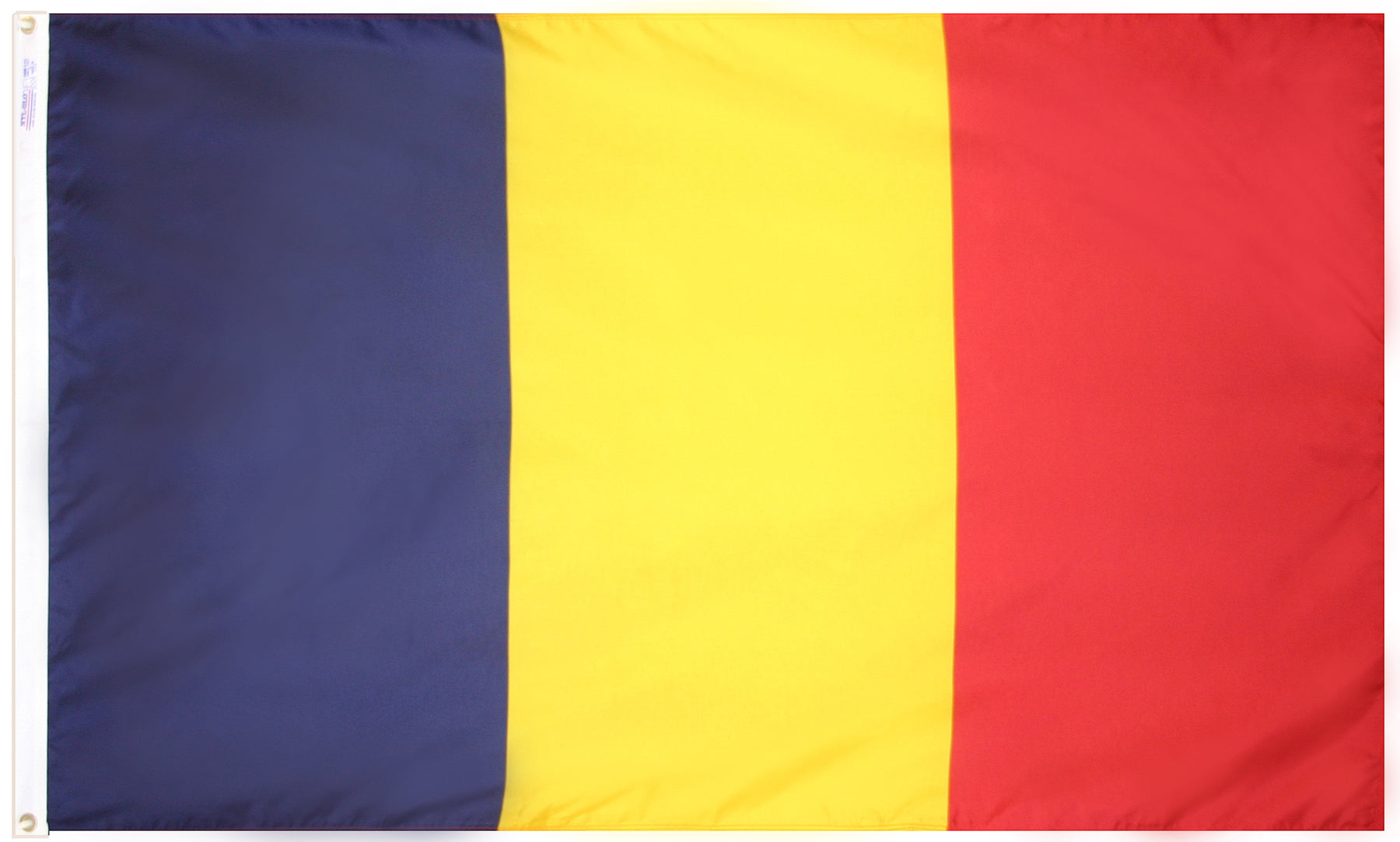 Chad Flag 4x6 ft. Nylon SolarGuard Nyl-Glo 100% Made in USA to Official United Nations Design Specifications.