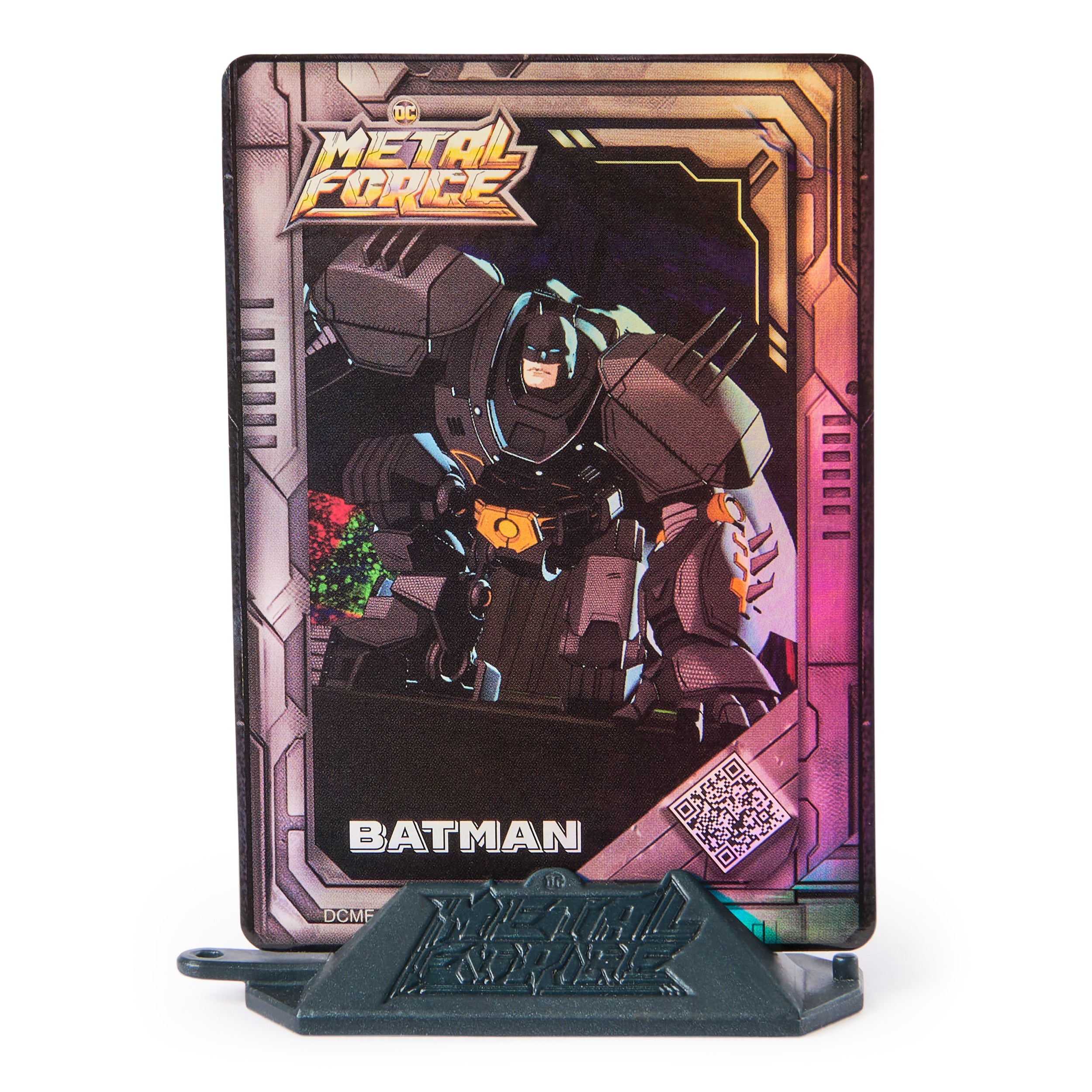 DC Comics, Metal Force Batman Action Figure, 6-Inch with 4-Inch Mini Figure, Built-in Blaster and Armor Suit, Super Hero Kids Toys for Boys and Girls Ages 4 and Up