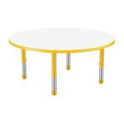 48" Round Dry-Erase Activity Table with Adjustable Chunky Legs - Whiteboard/Yellow