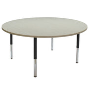 60" Round La Madera Activity Table with Adjustable Super Legs - Asian Sand/Black