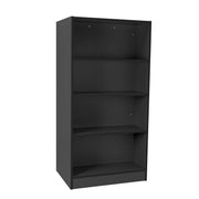 Laminate Double-Sided Bookcase 4-Shelf 60" Height - Black