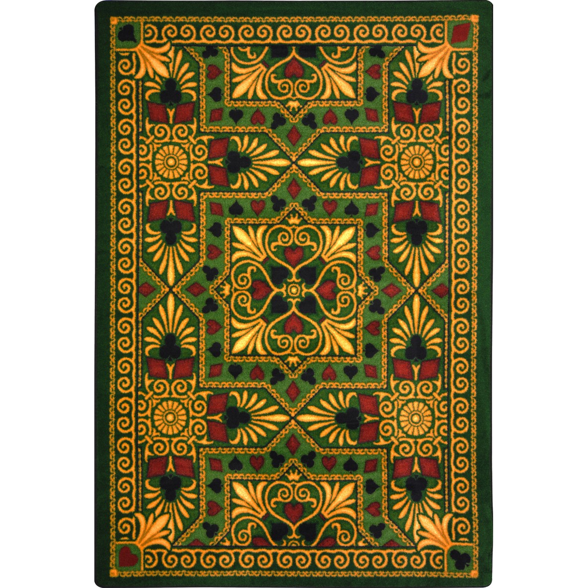Jackpot 3'10" x 5'4" area rug in color Emerald