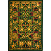 Jackpot 3'10" x 5'4" area rug in color Emerald