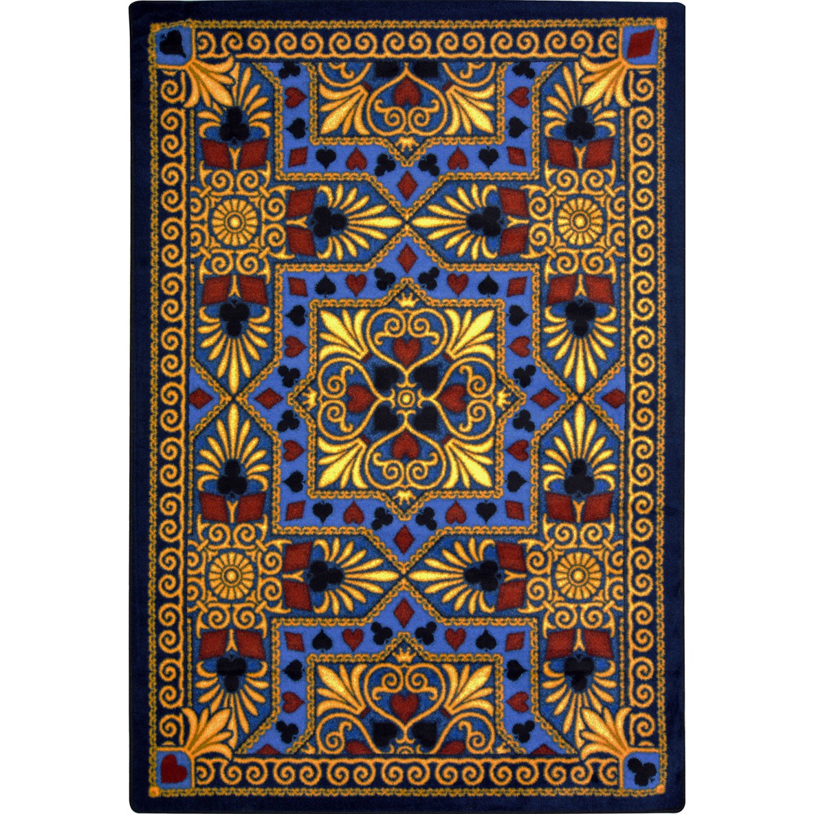 Jackpot 10'9" x 13'2" area rug in color Navy