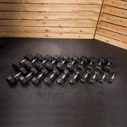 Lifeline 5Lb-50Lb Hex Rubber Dumbbell Set (550Lb Set). Includes: 5Lb, 10Lb, 15Lb, 20Lb, 25Lb, 30Lb, 35Lb, 40Lb, 45Lb, 50Lb Set (No Rack)