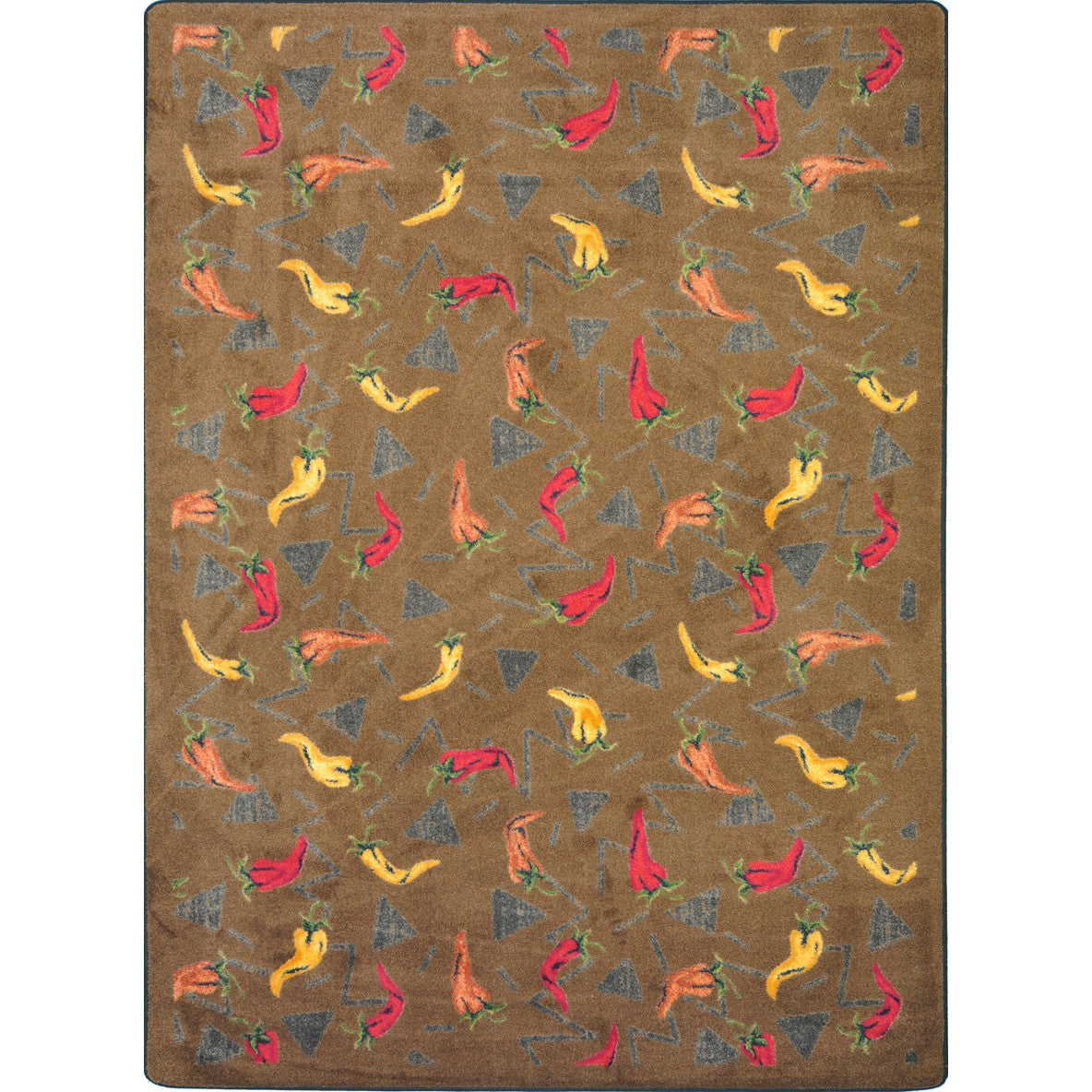 Jalapeno Fiesta 7'8" x 10'9" area rug in color Chocolate