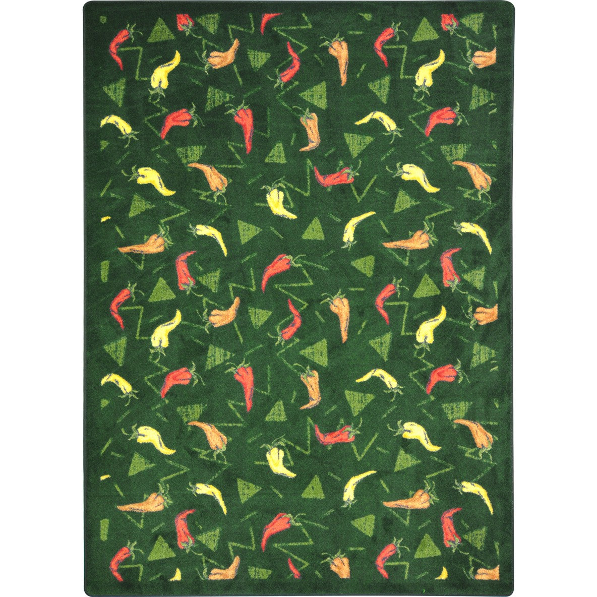 Jalapeno Fiesta 5'4" x 7'8" area rug in color Emerald