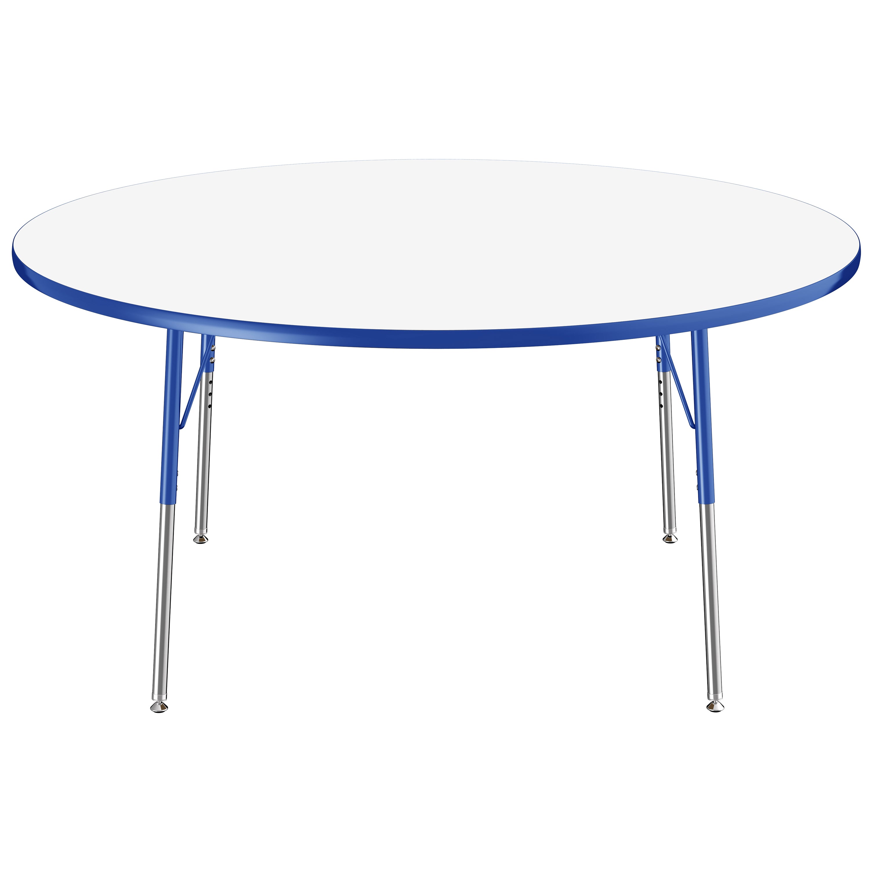 60" Round Dry-Erase Activity Table with Adjustable Standard Swivel Glide Legs - Whiteboard/Blue