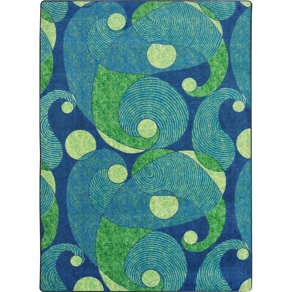 Jazzy 3'10" x 5'4" area rug in color Blue/Teal