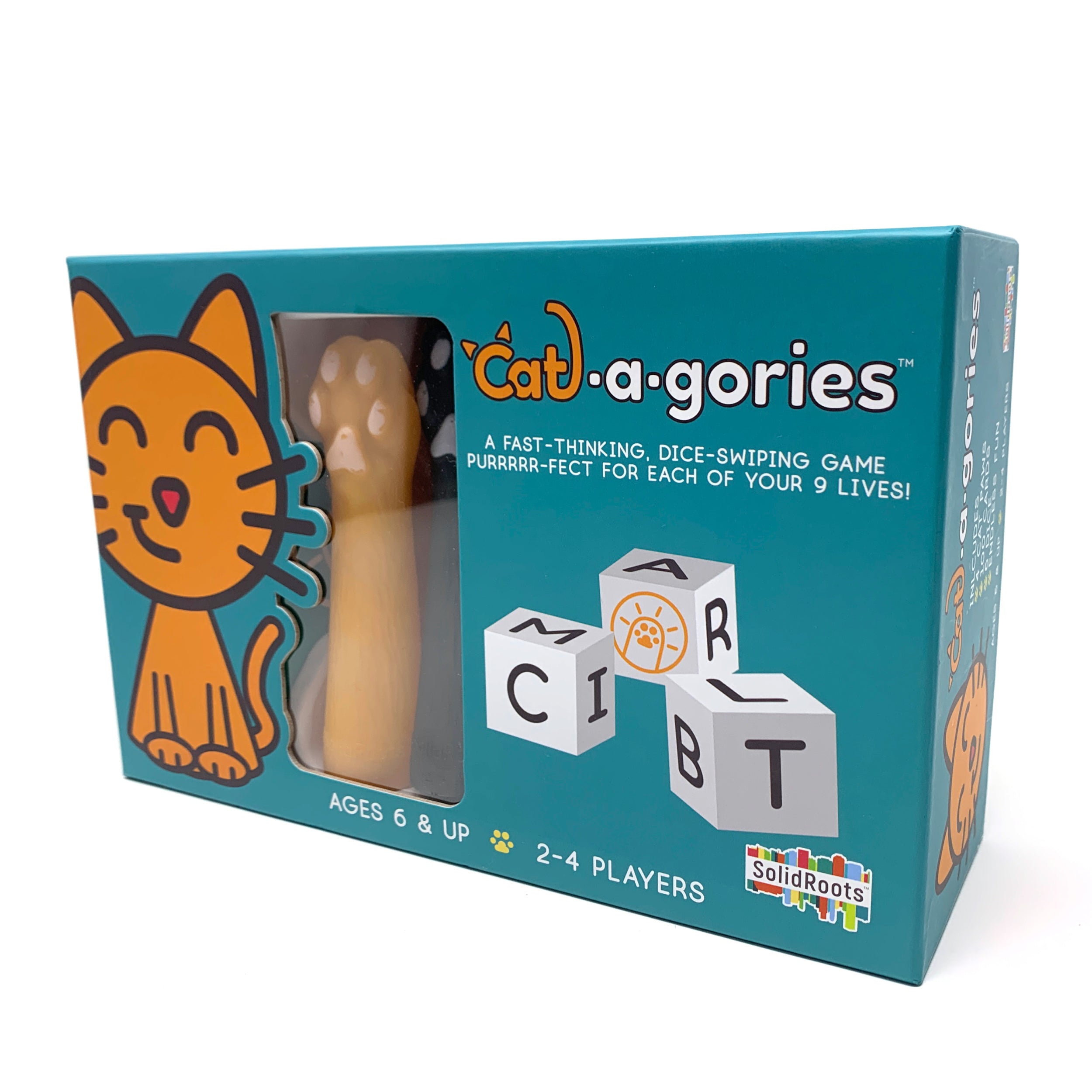 Spin Master Games, SolidRoots Cat-a-gories, Vocabulary Learning Dice Game, Fun for Family Game Night, 2-4 Players, for Ages 6 & Up