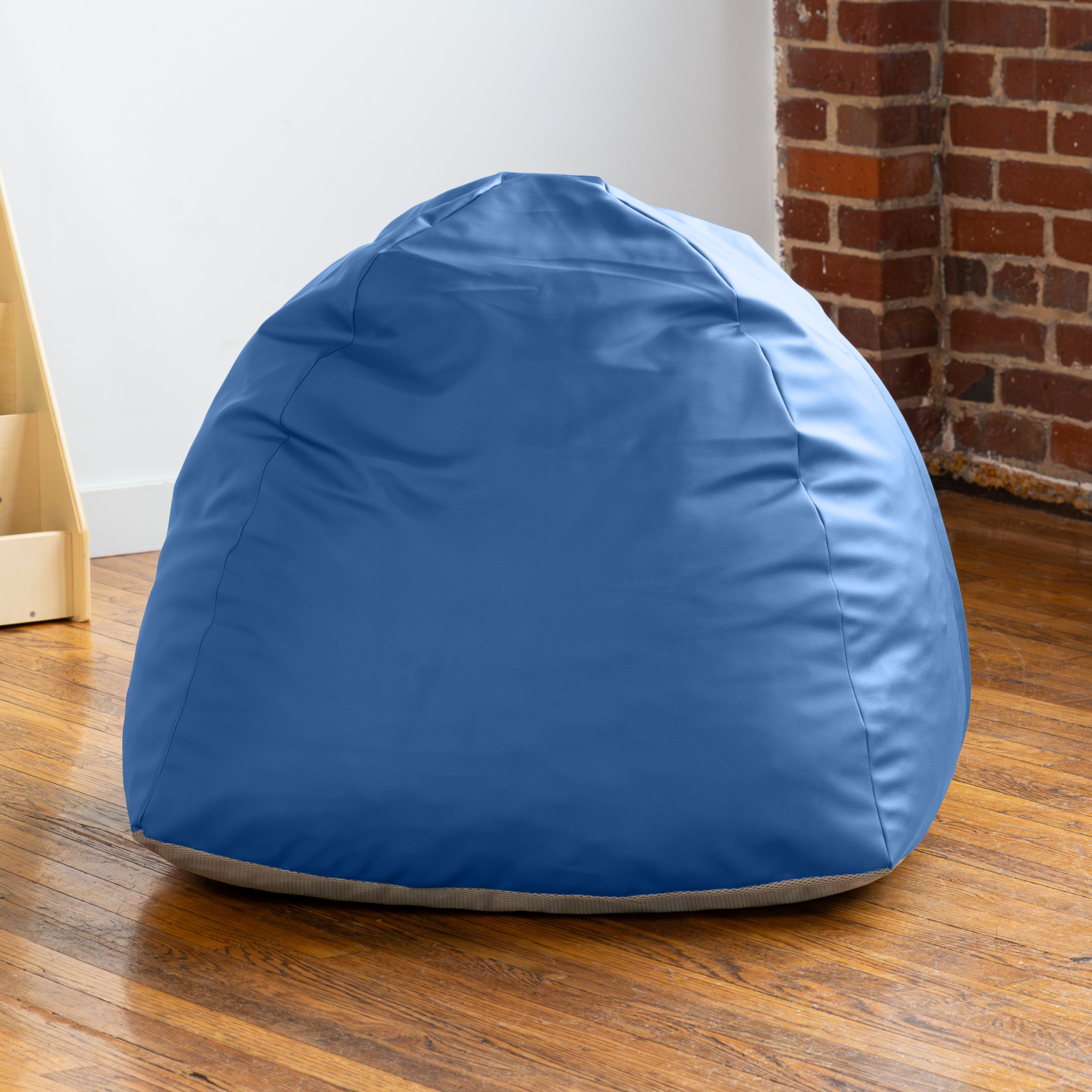 Jaxx Gumdrop Jr. Kids Bean Bag for Early Childhood & Educational Environments, Premium Vinyl - Royal Blue
