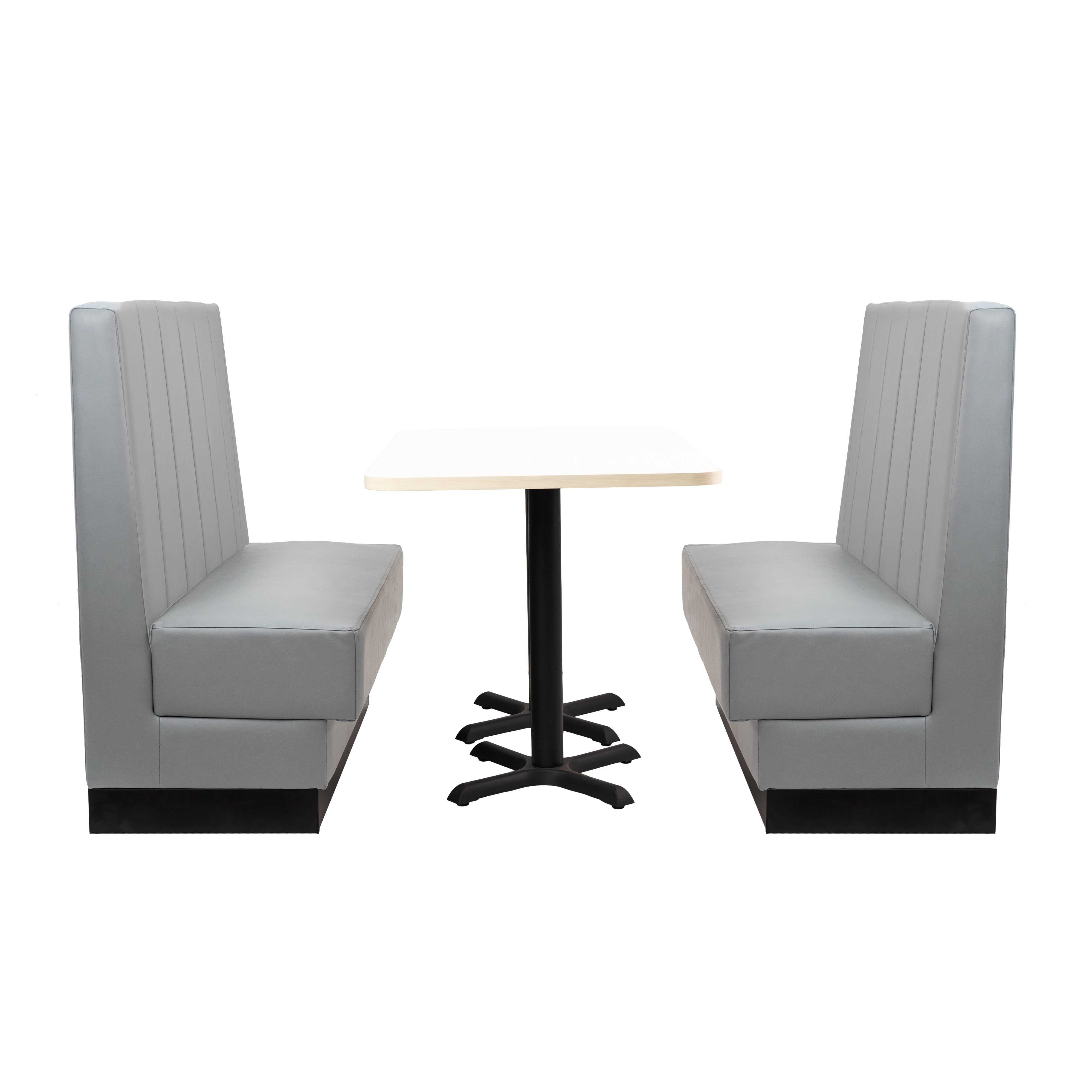 Pro Series Channel Back Single-Sided Restaurant Booth Seating - Dark Gray