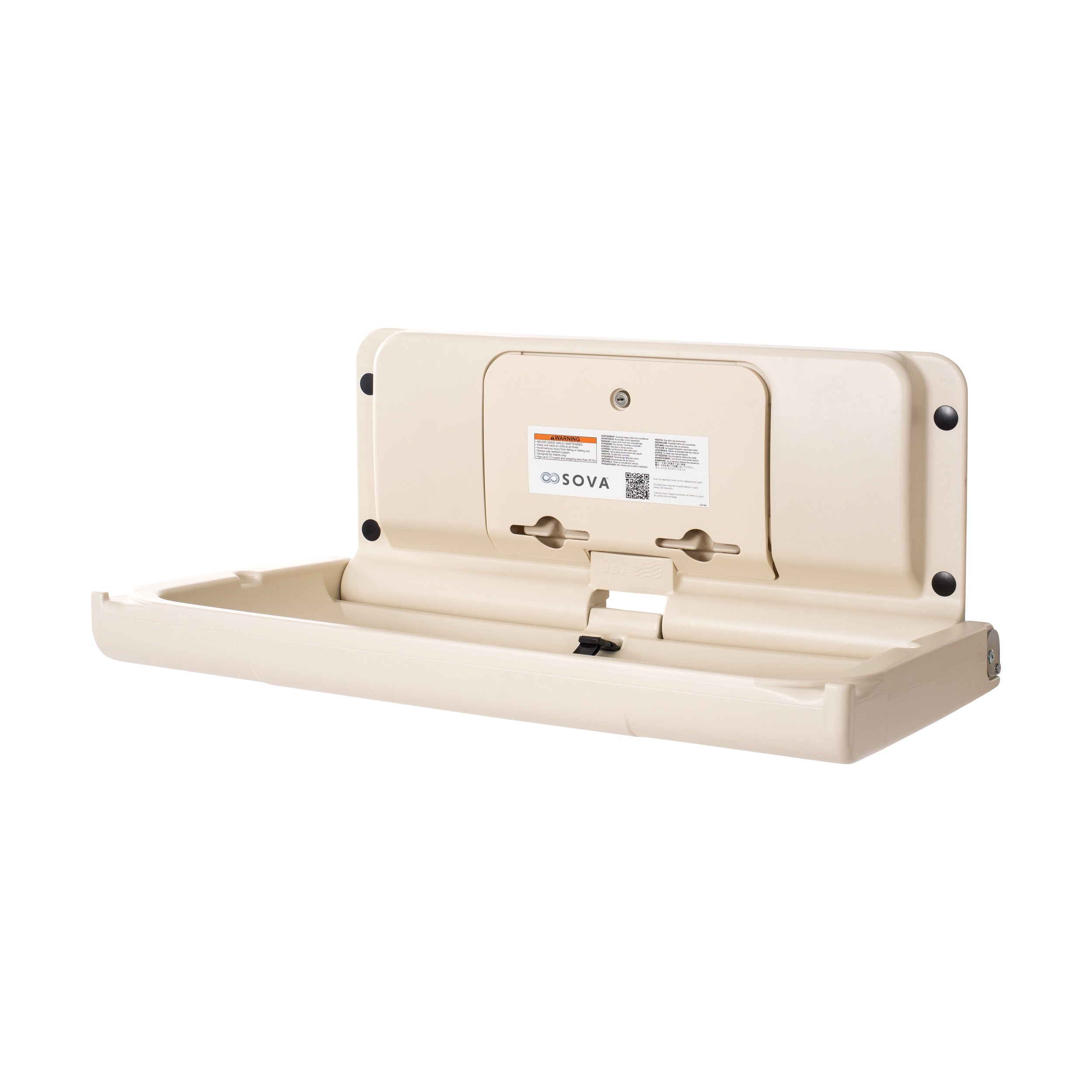 Span Horizontal Baby Changing Station w/ EZ Mount™ Backer Plate - Beige