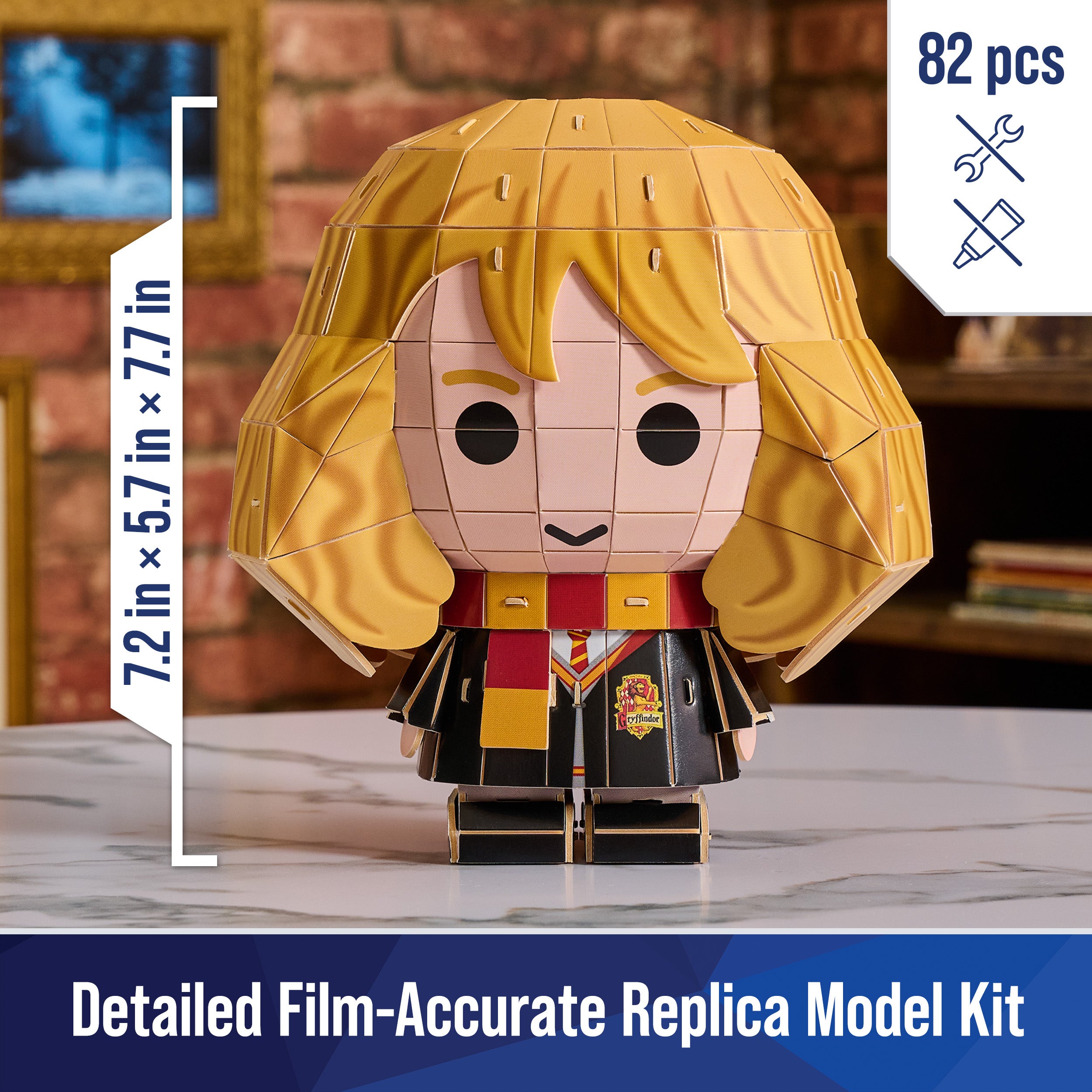 4D Build, Harry Potter Hermione Granger 3D Model Kit, Harry Potter Collectibles & Desk Decor, Adult Puzzle, Building Toys, 82 Pieces, 3D Puzzles for Ages 12 & Up