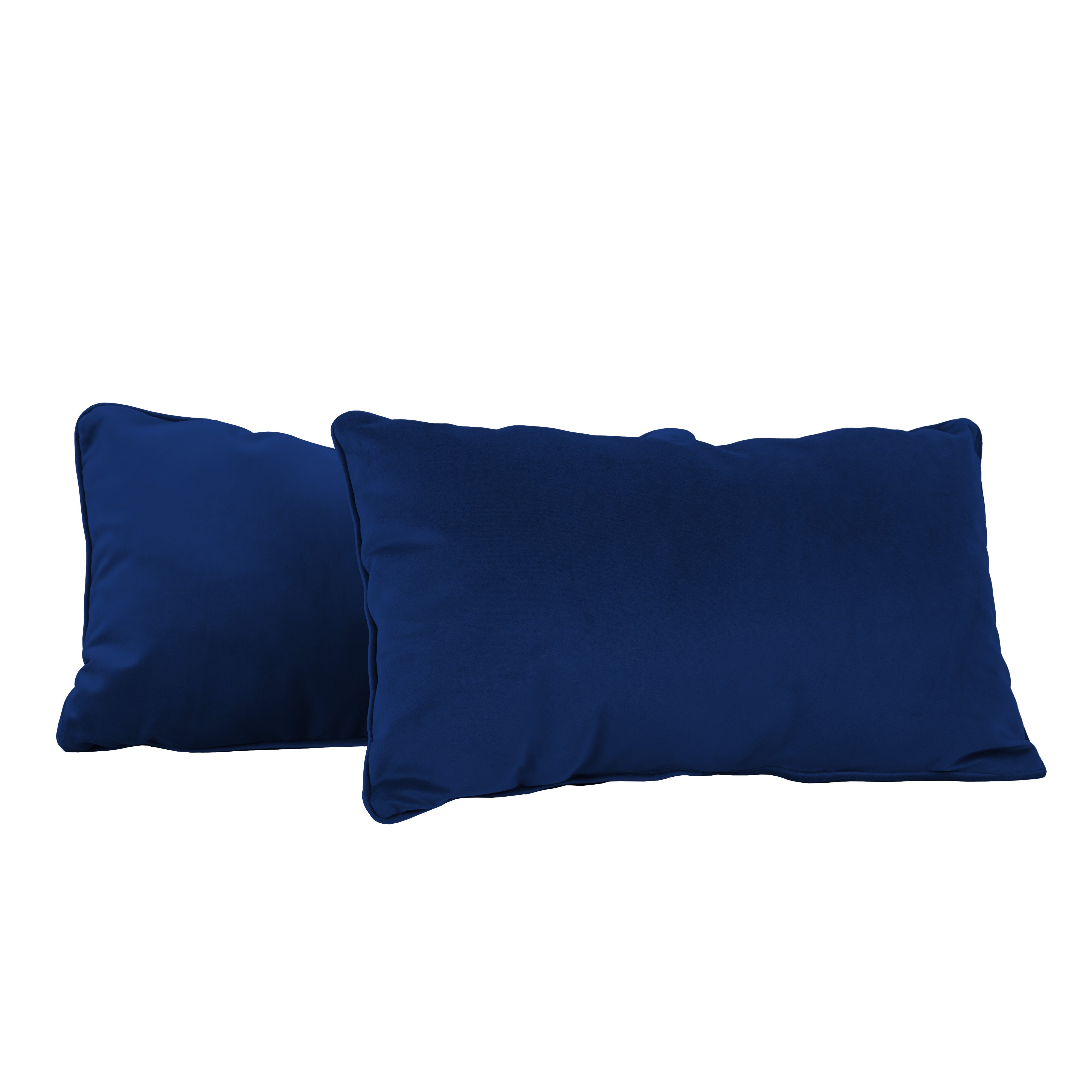 12" x 20" Rectangle Lumbar Microfiber Pillow with Piping, 2-Piece - Eclipse