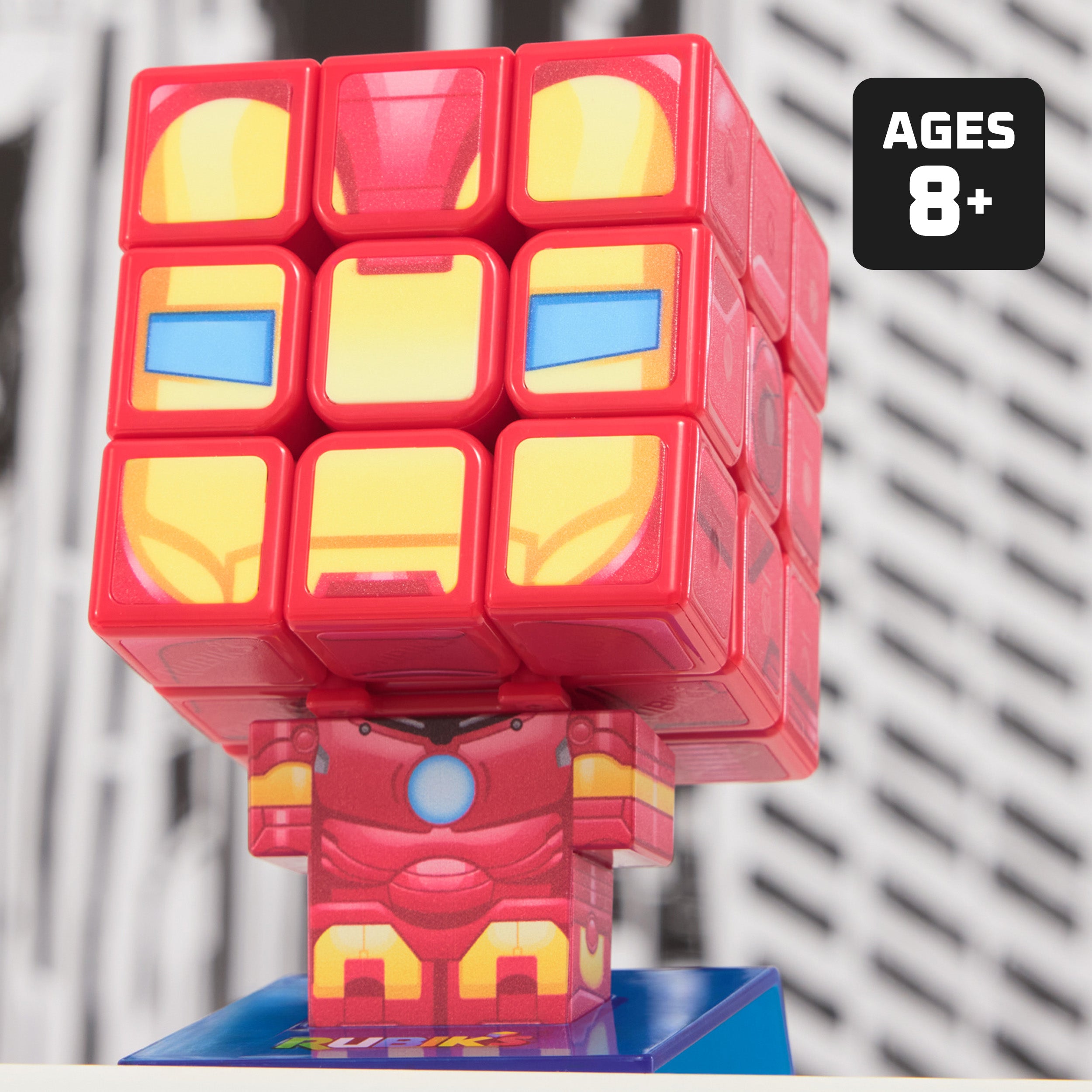Rubik’s Cube, Iron Man Cuber, Marvel Collectible Fidget Toy & Desk Decor, Challenging Brain Teaser for Fans of Marvel Rivals & Action Movies, for Ages 8 & Up