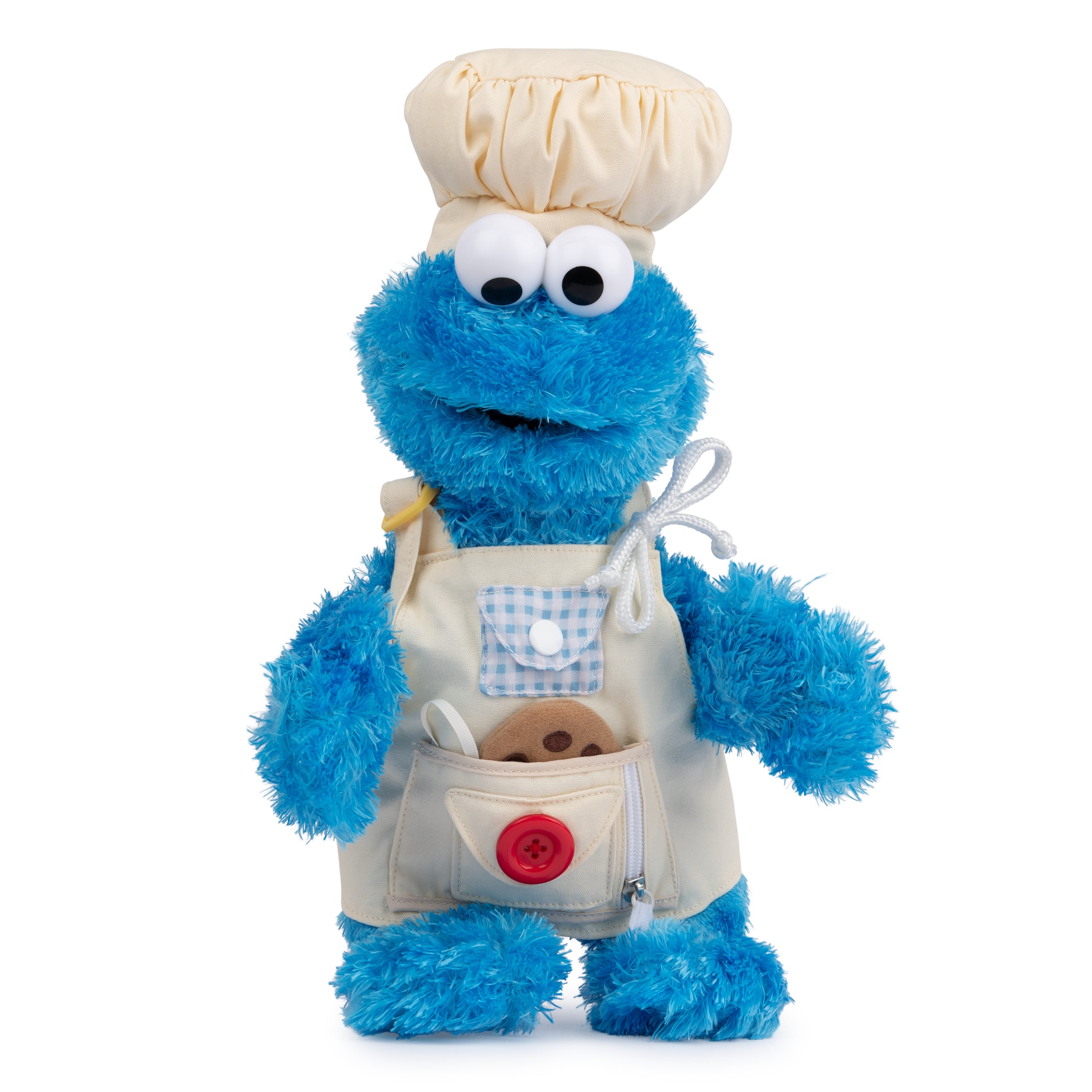 GUND Sesame Street Official Cookie Monster Teach Me Plush, Premium Plush Toy for Ages 1 & Up, Blue, 15”