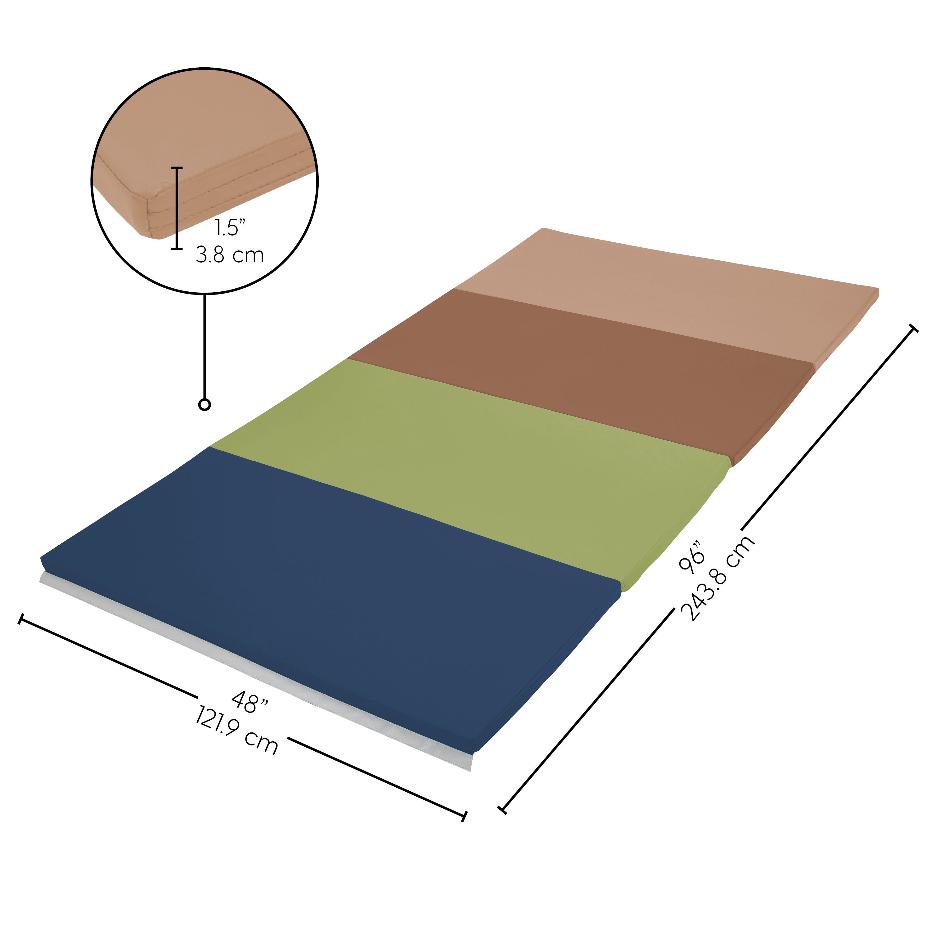 SoftScape 4ft x 8ft Runway Tumbling Mat - Earthtone