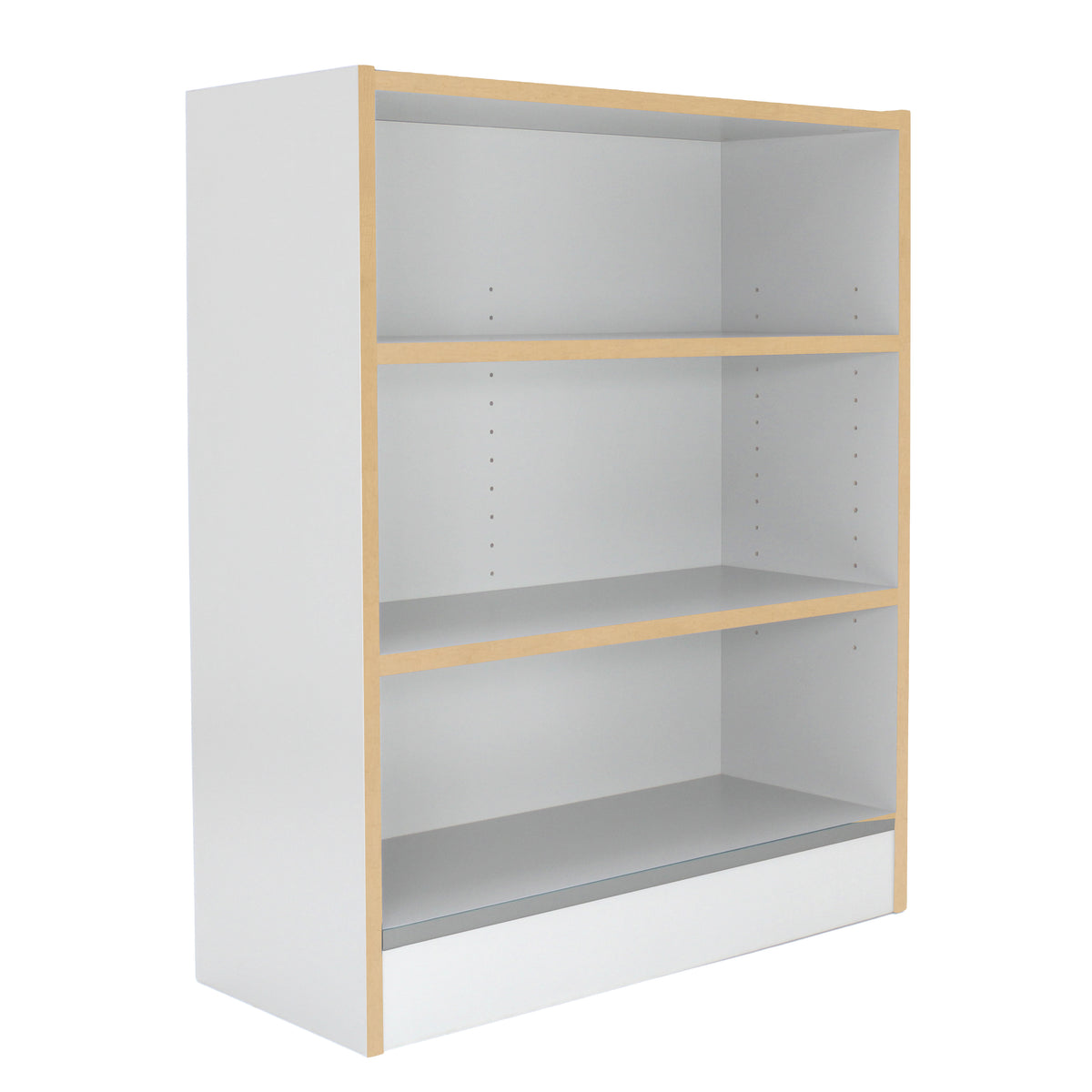 Laminate 3-Shelf Bookcase 36" Height - White/Maple Grain