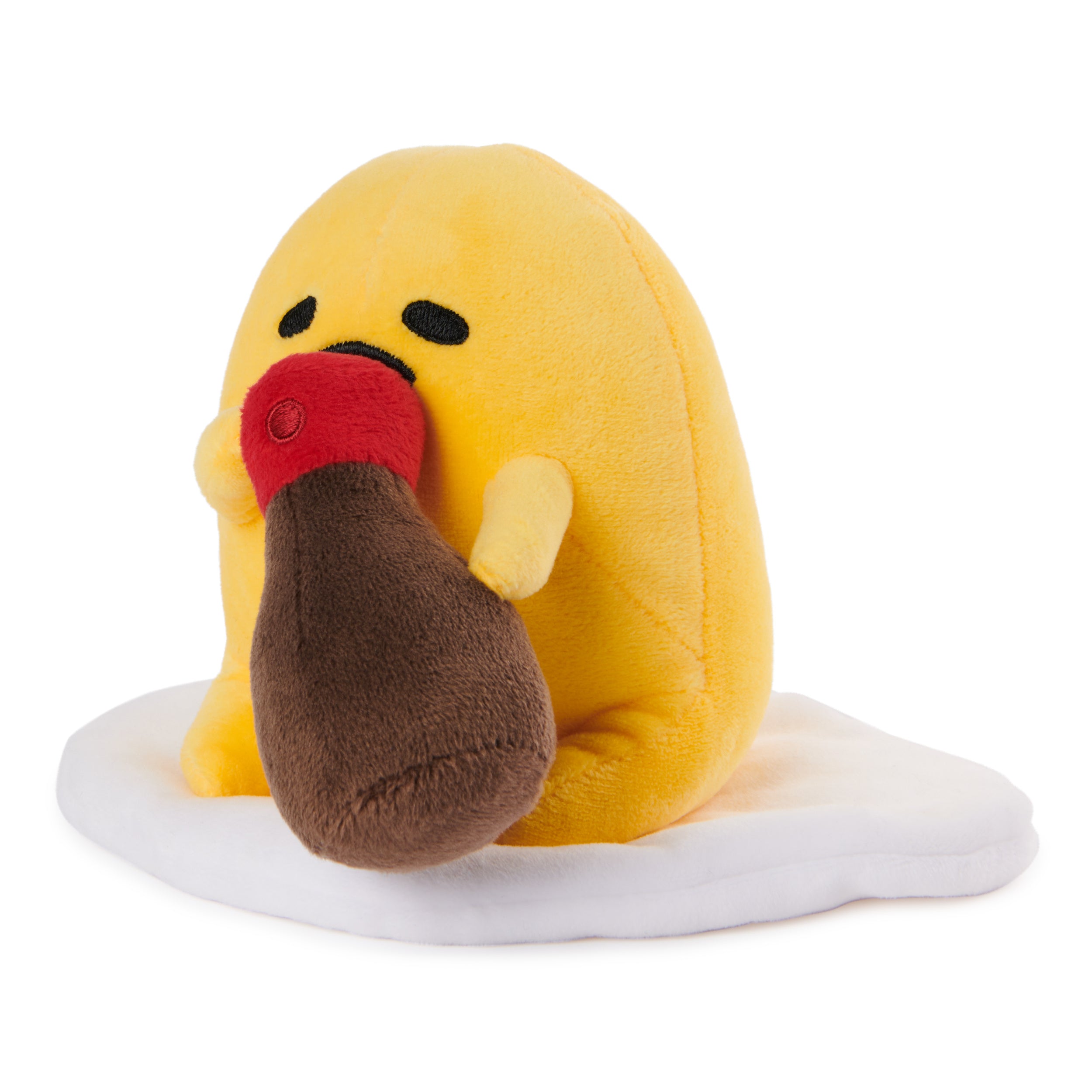 GUND Sanrio Gudetama The Lazy Egg Stuffed Animal, Gudetama with Soy Sauce Plush Toy for Ages 1 and Up, 5”
