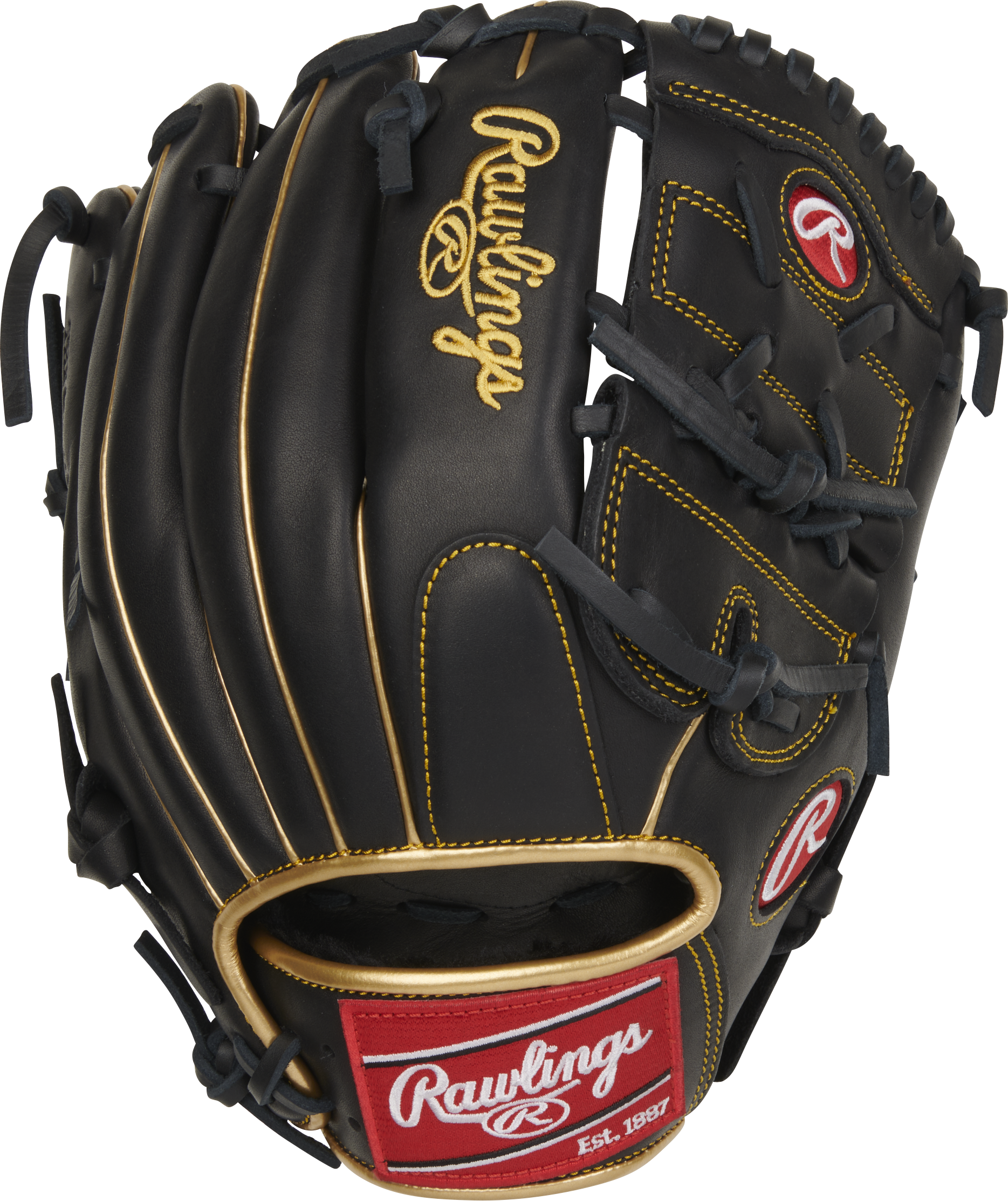 Rawlings R9 Baseball Series 12-Inch Baseball Glove  - Right Hand Thrower - Black