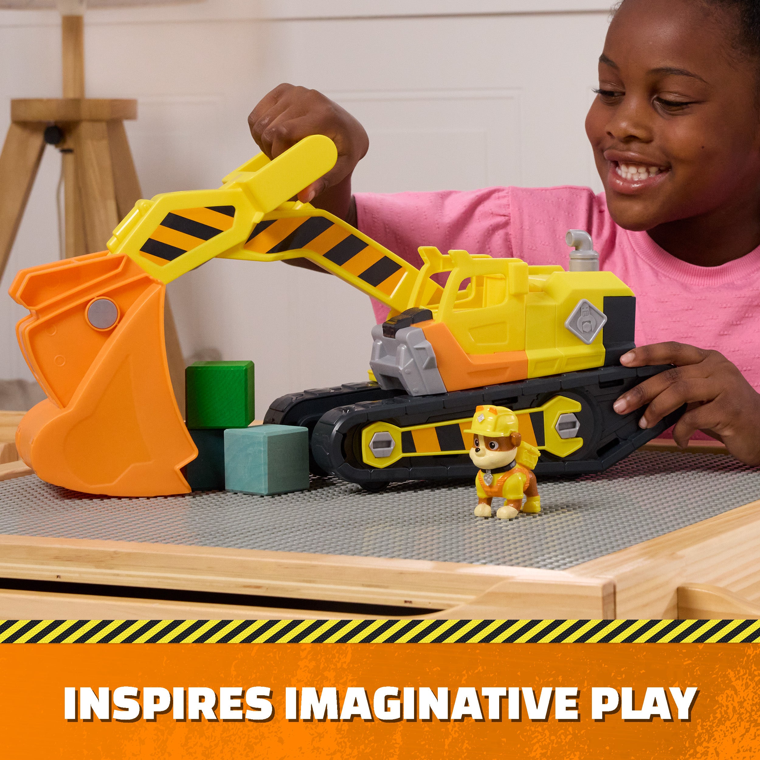 Rubble & Crew Rubble's Ultimate Tool Bulldozer Vehicle, Toy Truck with Action Figure, PAW Patrol Kids Toys for Boys & Girls Ages 3 and Up
