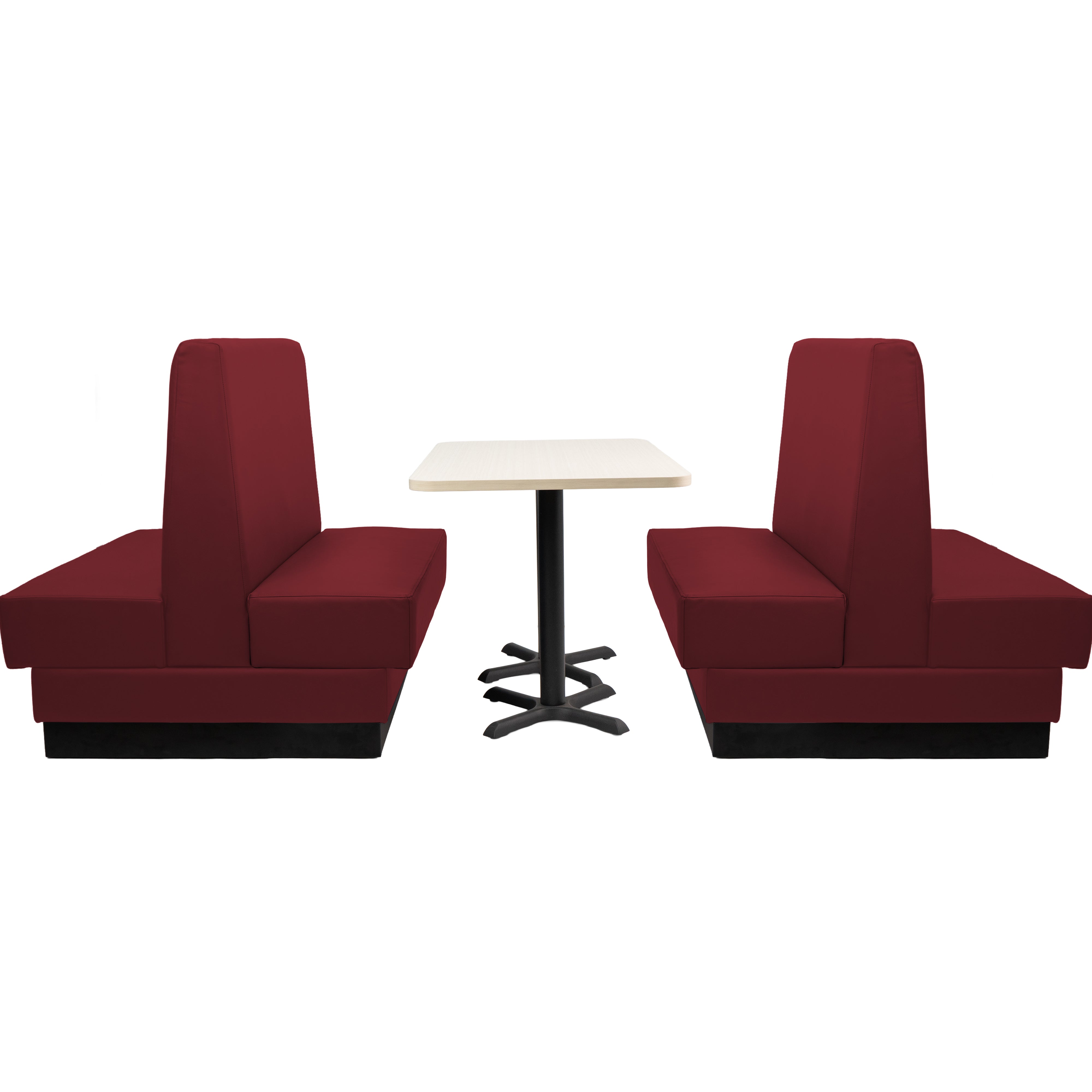 Pro Series Double-Sided Restaurant Booth Seating - Burgundy