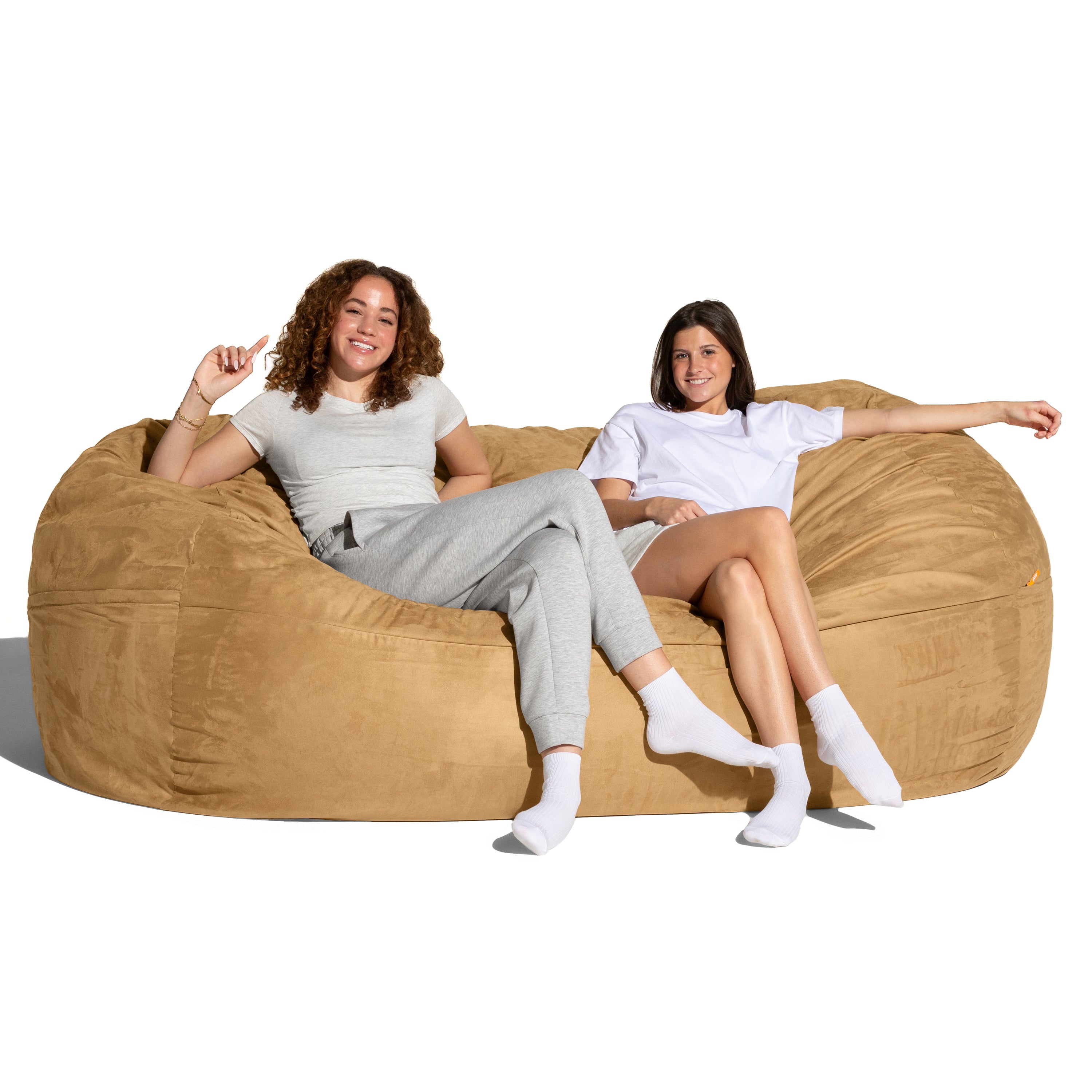 Jaxx 7 Foot Giant Bean Bag Sofa, Camel
