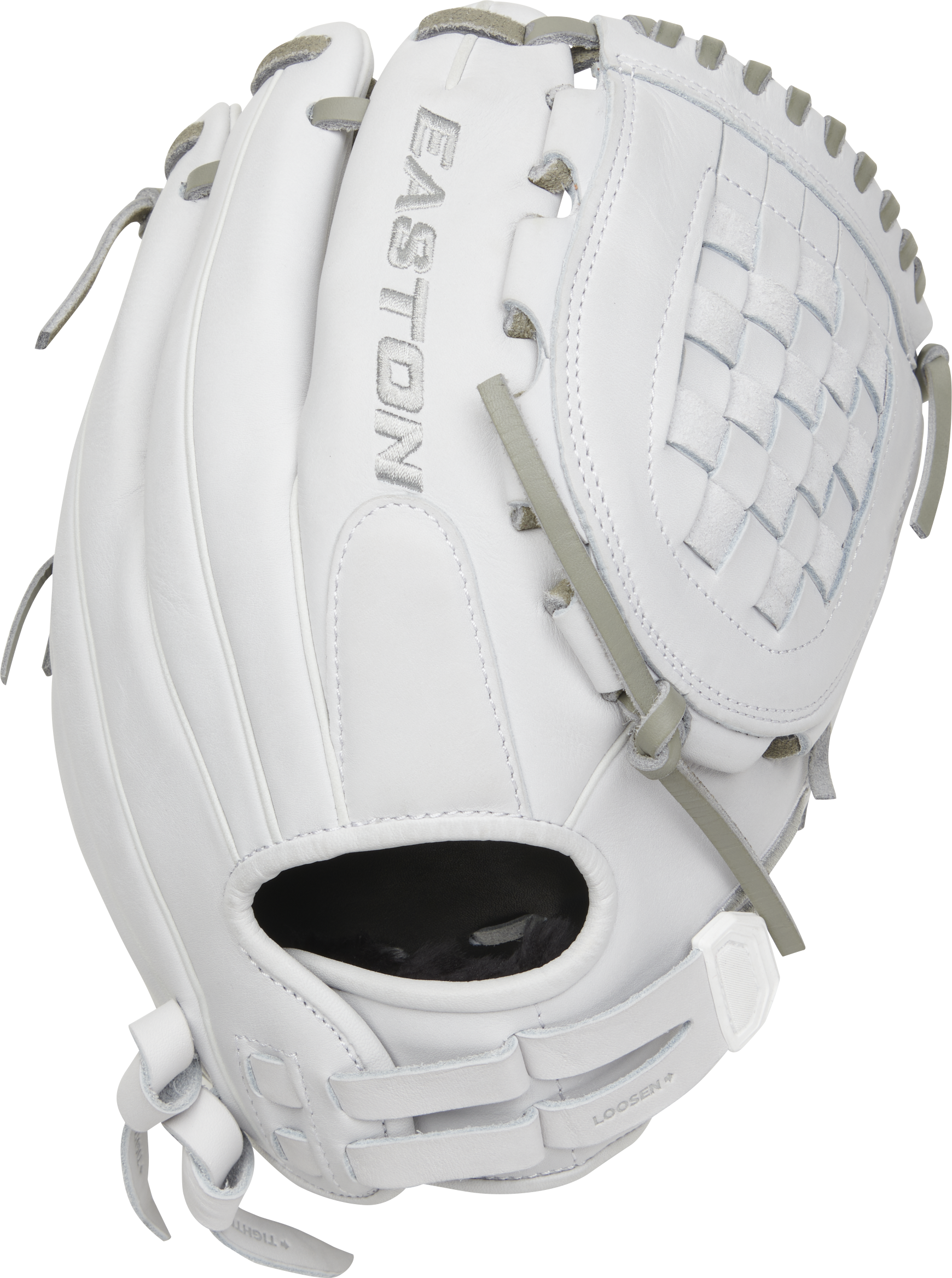 Easton Pro Collection Series 12-Inch Softball Glove - Right Hand Thrower - White/Gray