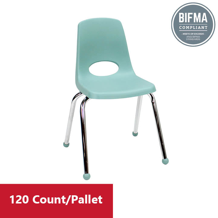 16" Stack Chair with Ball Glides - Seafoam