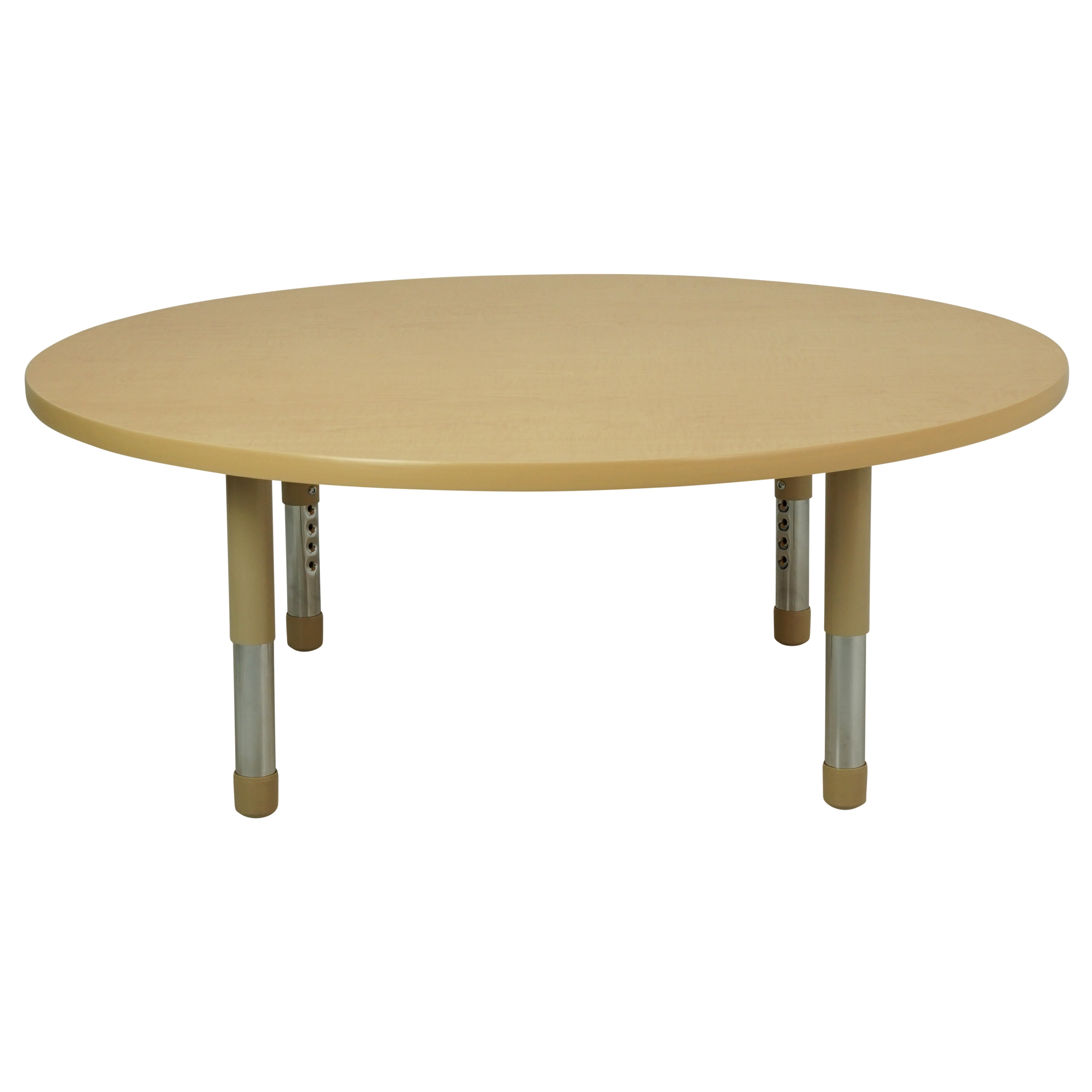 48" Round T-Molding Activity Table with Adjustable Tiny Tot Legs - Maple/Sand