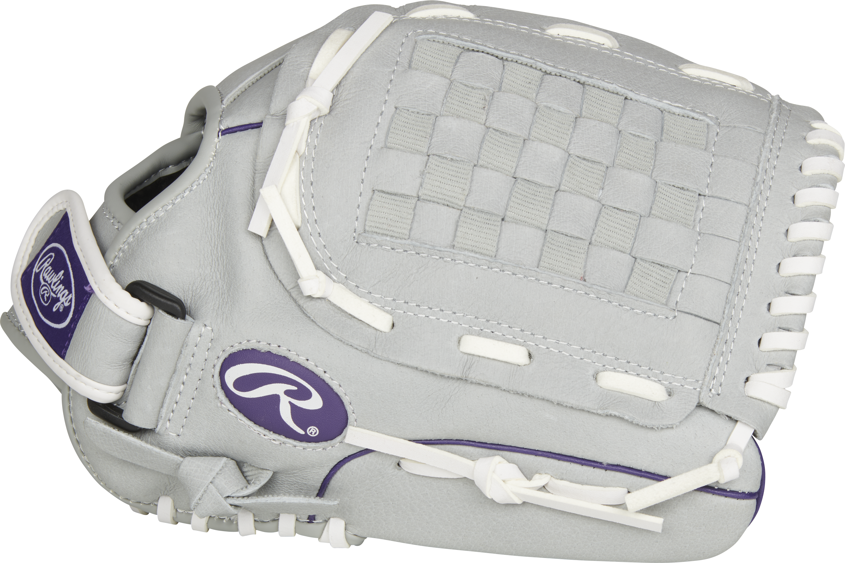 Rawlings Sure Catch Youth Series 12.5-Inch Softball Glove - Right Hand Thrower - Gray/Purple